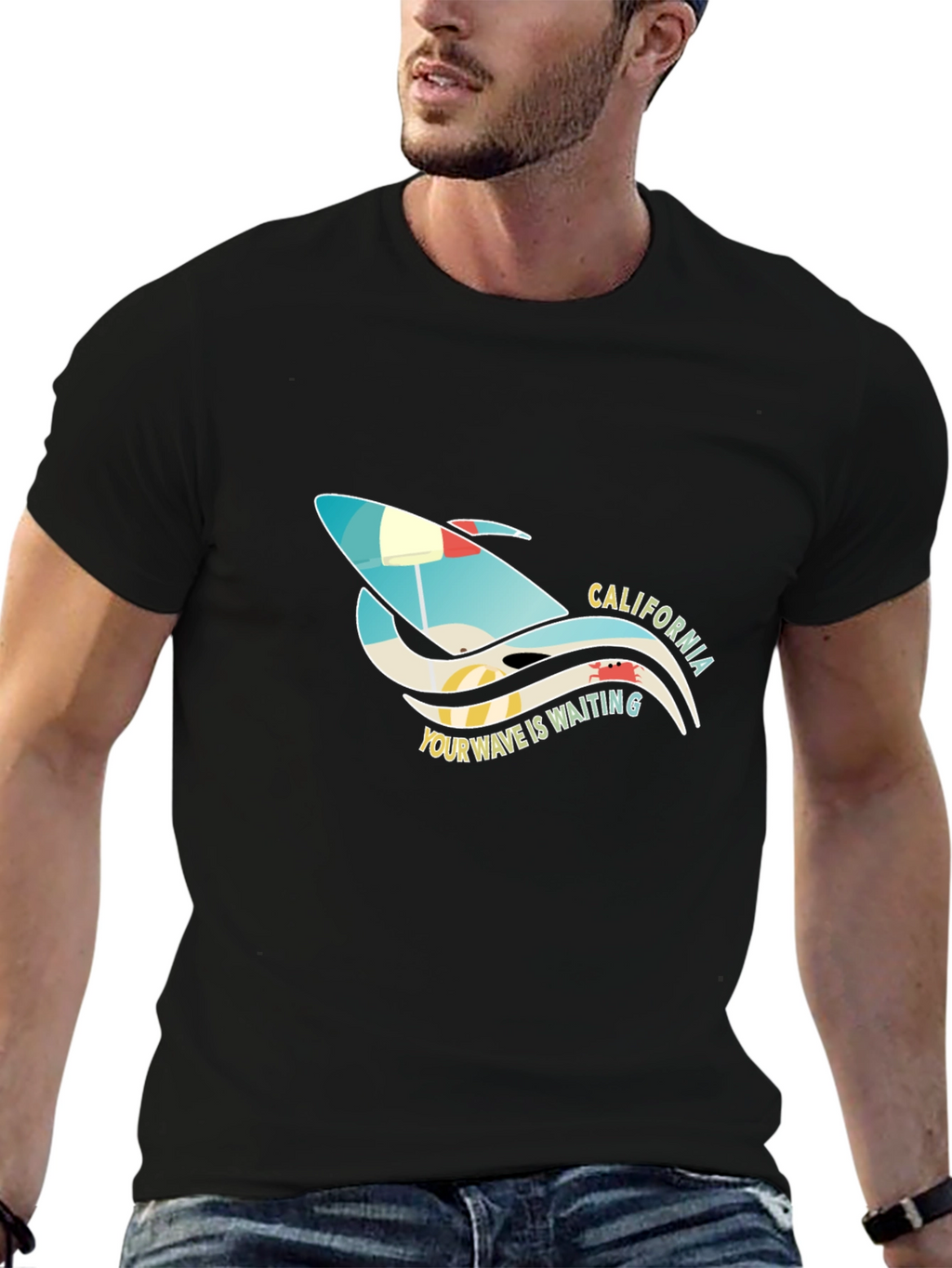 California Surf T-Shirt - Your Wave is Waiting