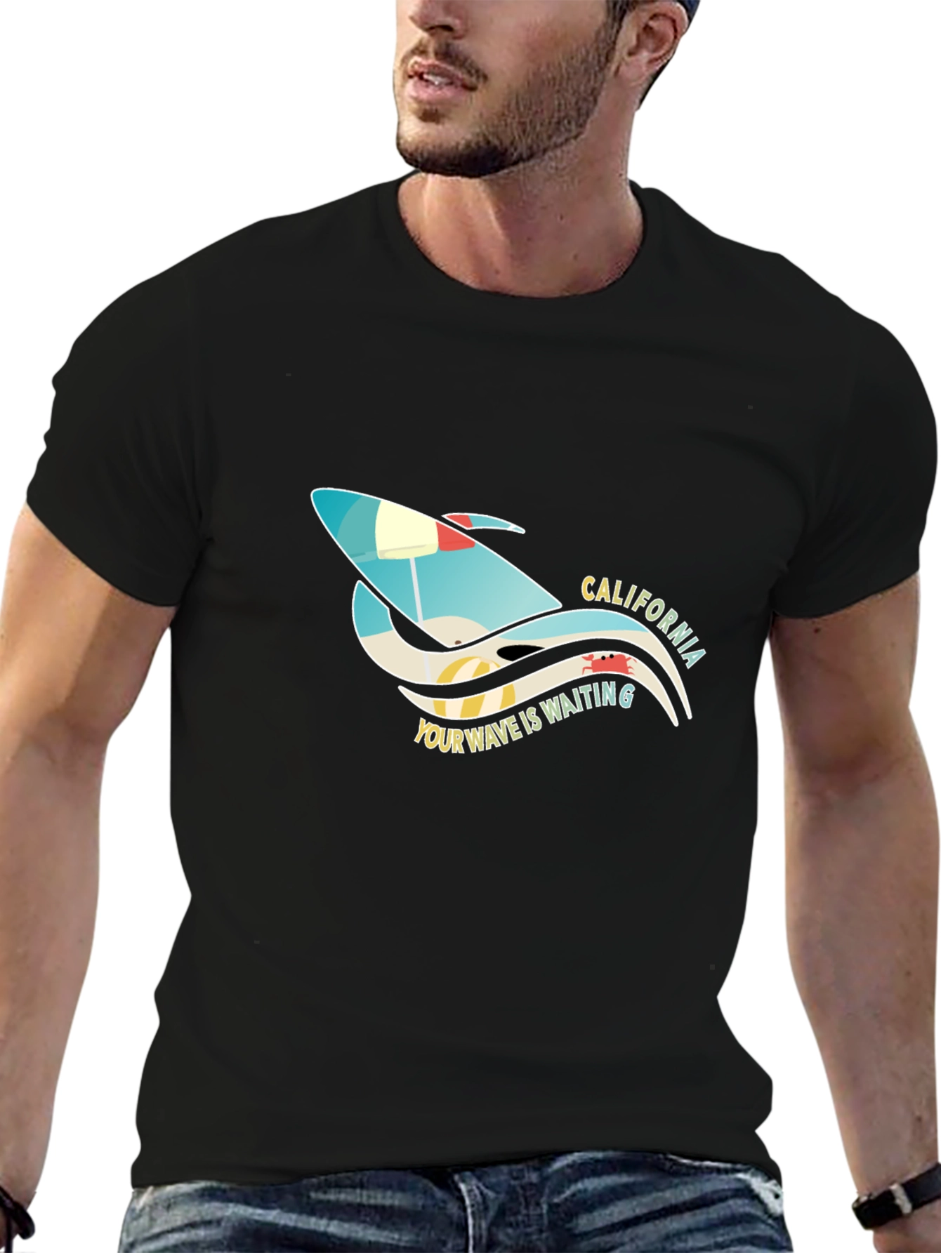 California Surf T-Shirt - Your Wave is Waiting