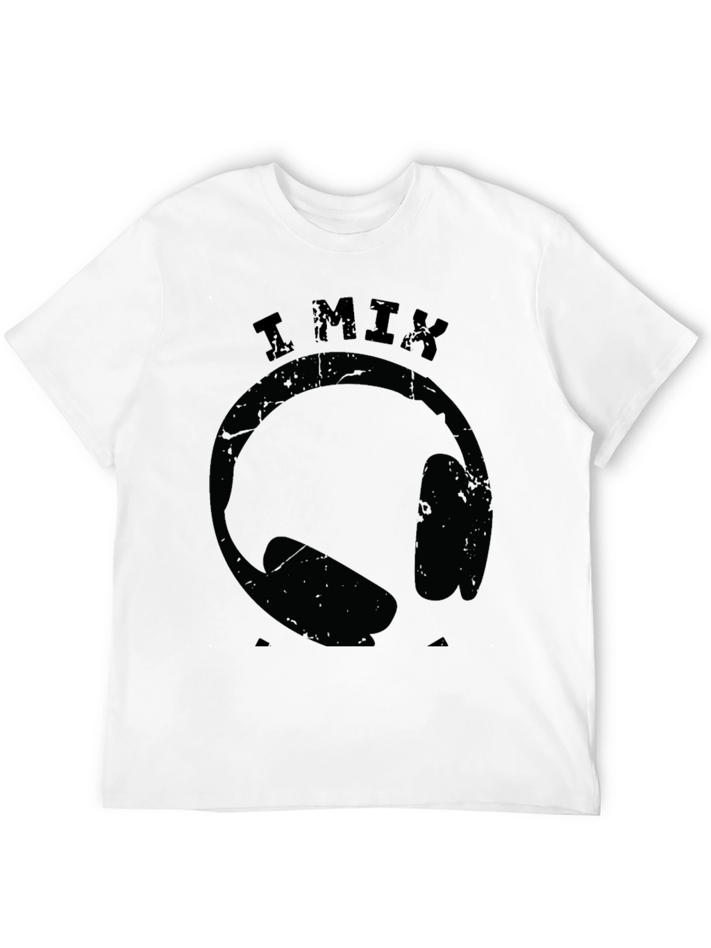 I Mix DJ Headphones Graphic Black T-Shirt