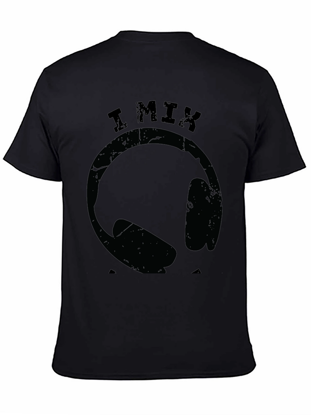 I Mix DJ Headphones Graphic Black T-Shirt