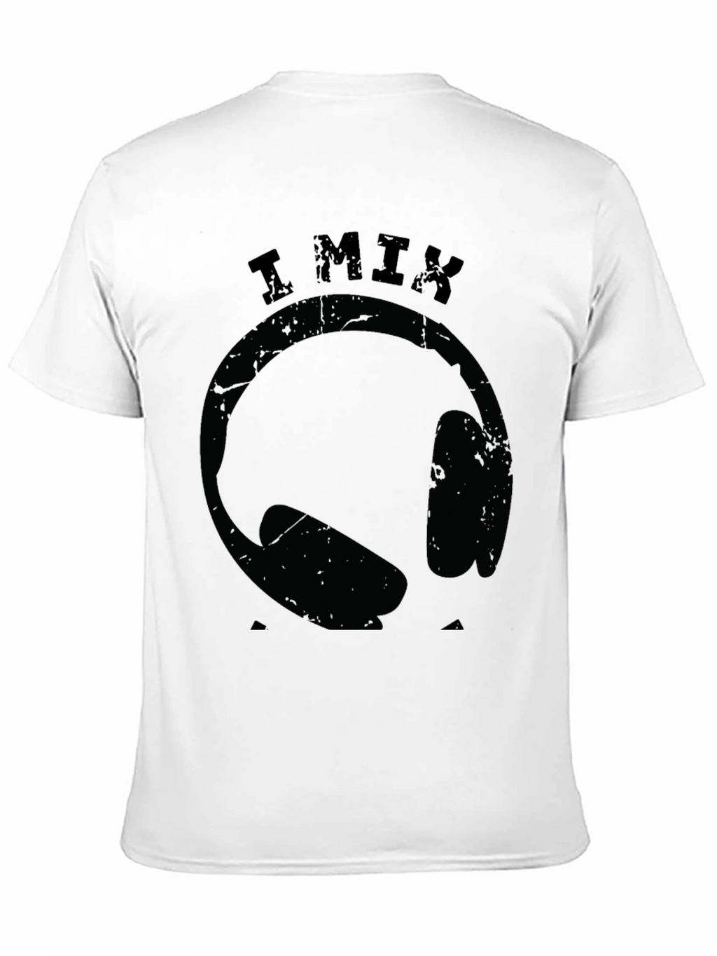 I Mix DJ Headphones Graphic Black T-Shirt