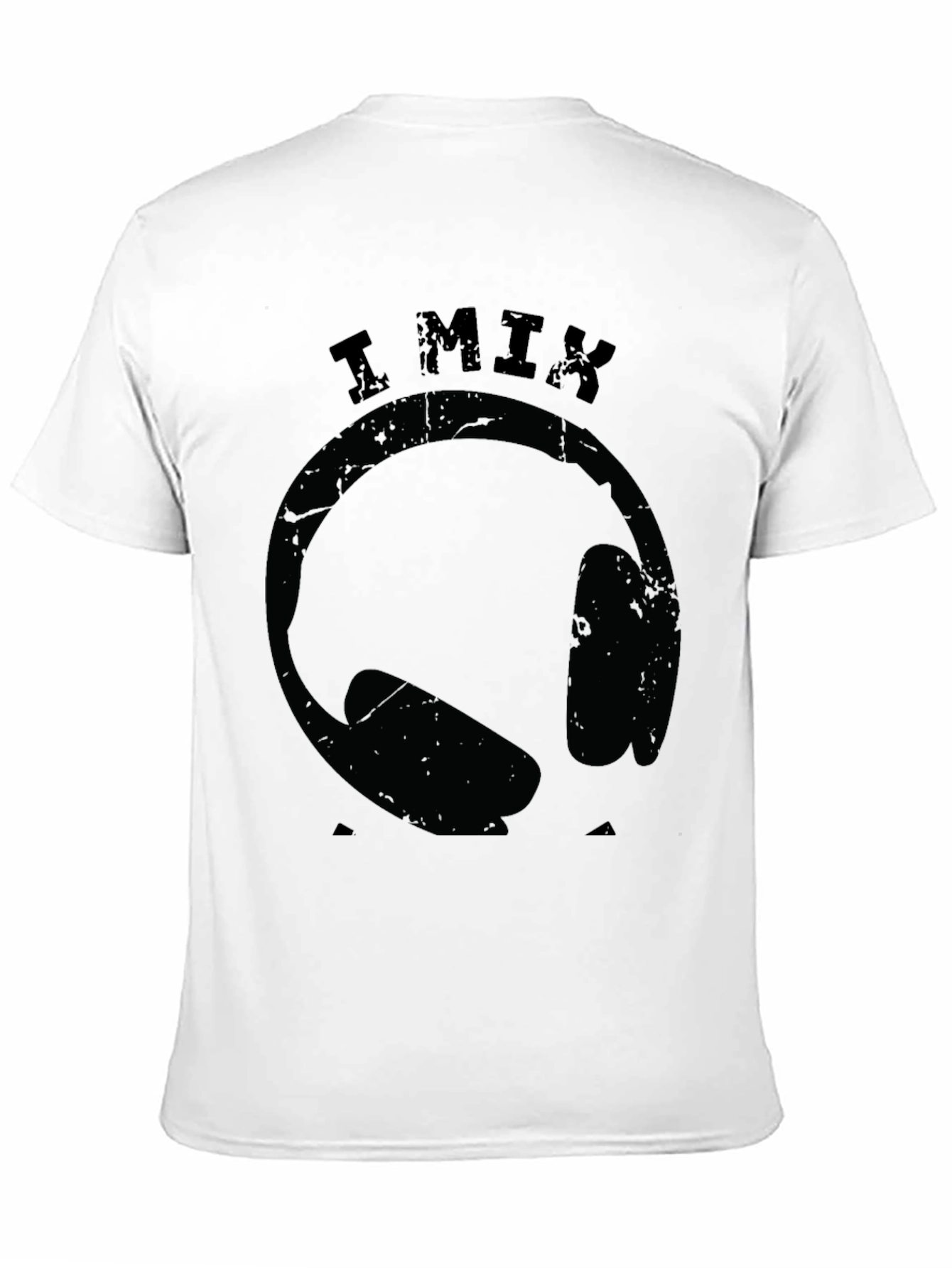 I Mix DJ Headphones Graphic Black T-Shirt