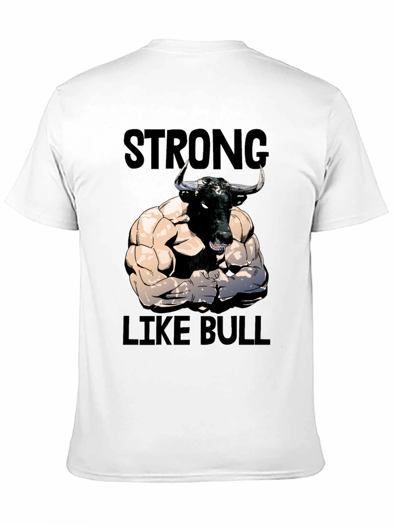 Strong Like Bull Graphic Tee - Mens Black T-Shirt