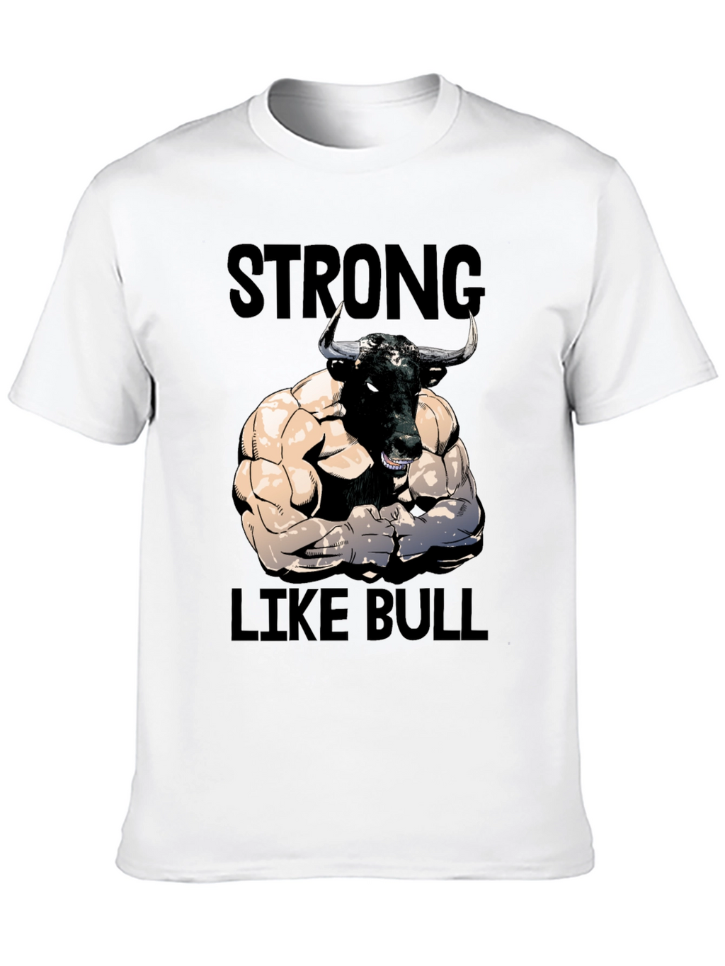 Strong Like Bull Graphic Tee - Mens Black T-Shirt