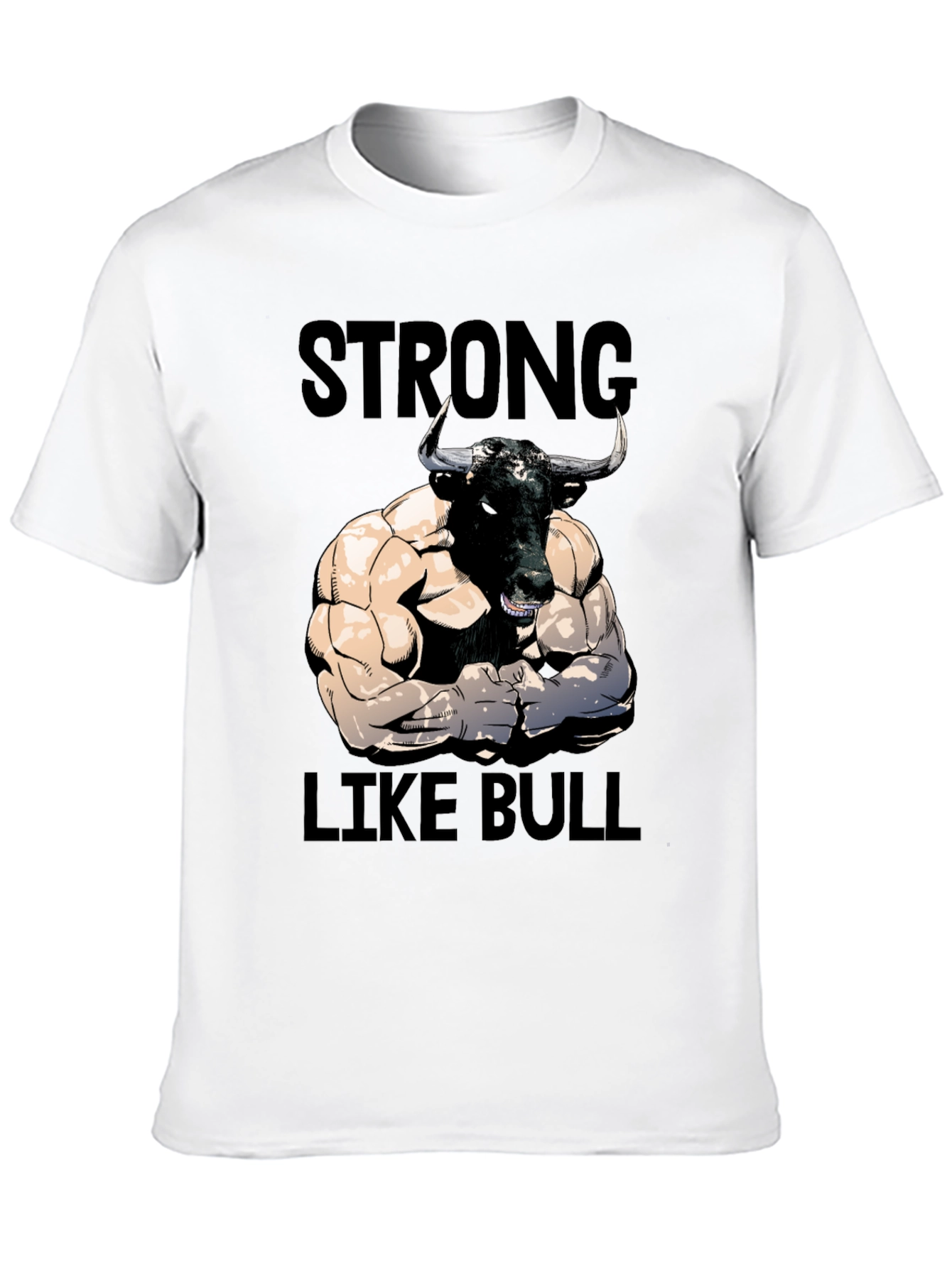 Strong Like Bull Graphic Tee - Mens Black T-Shirt