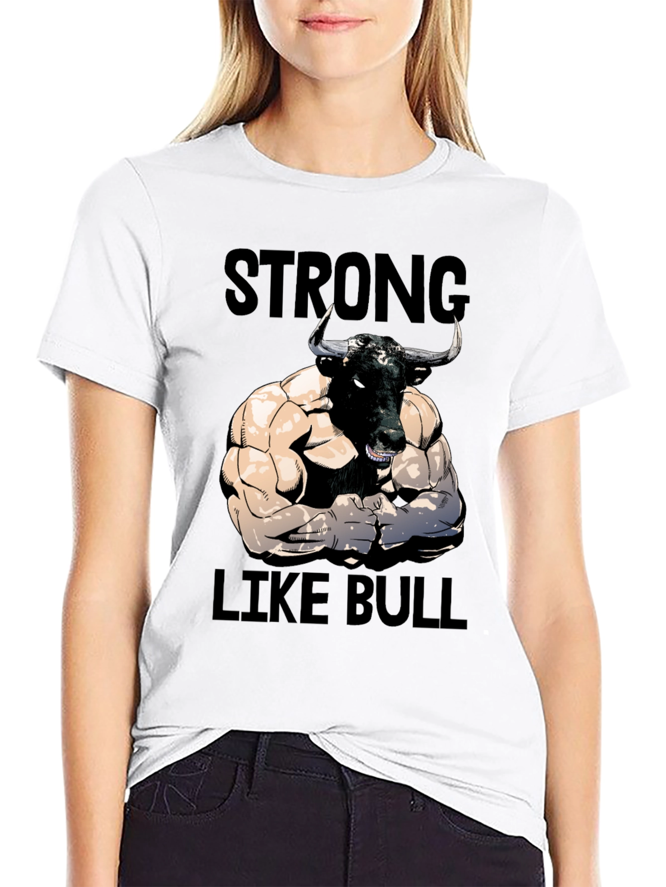 Strong Like Bull Graphic Tee - Mens Black T-Shirt