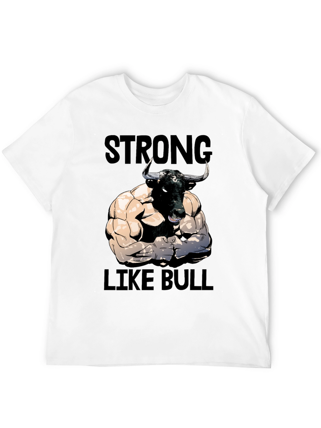 Strong Like Bull Graphic Tee - Mens Black T-Shirt