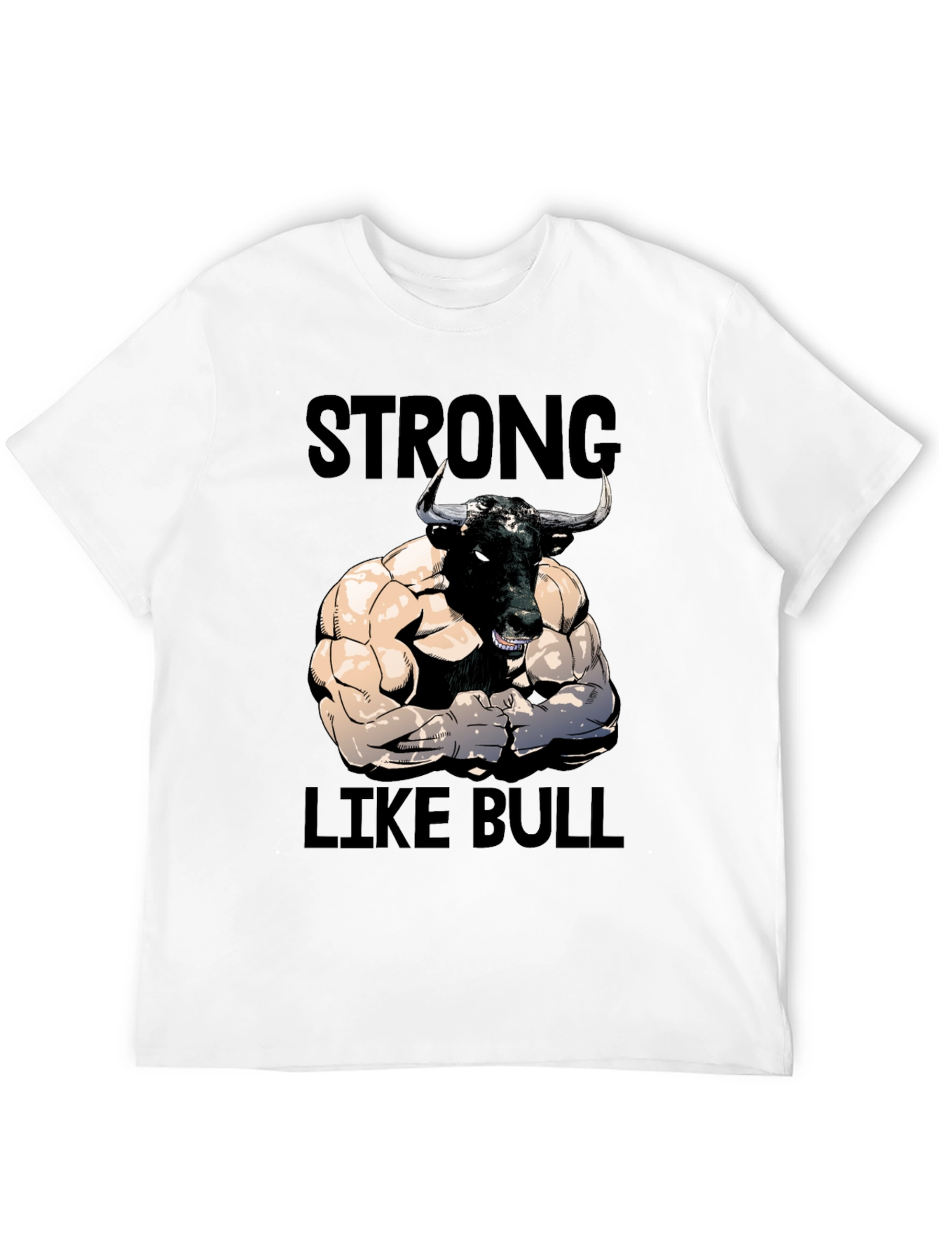 Strong Like Bull Graphic Tee - Mens Black T-Shirt