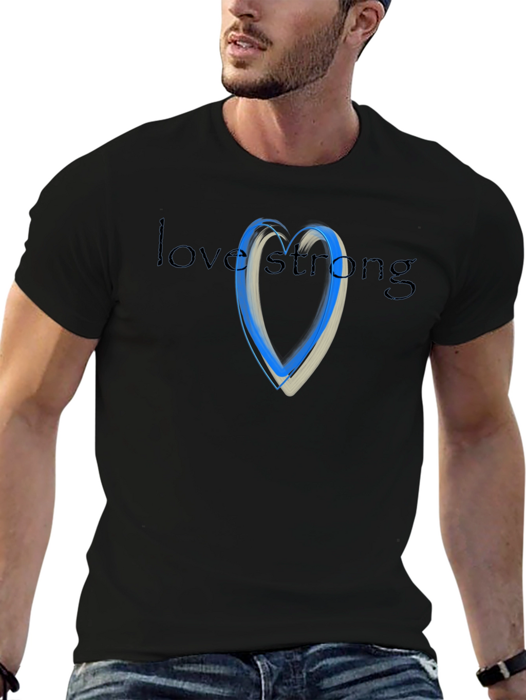 Love Strong Graphic Tee - Black