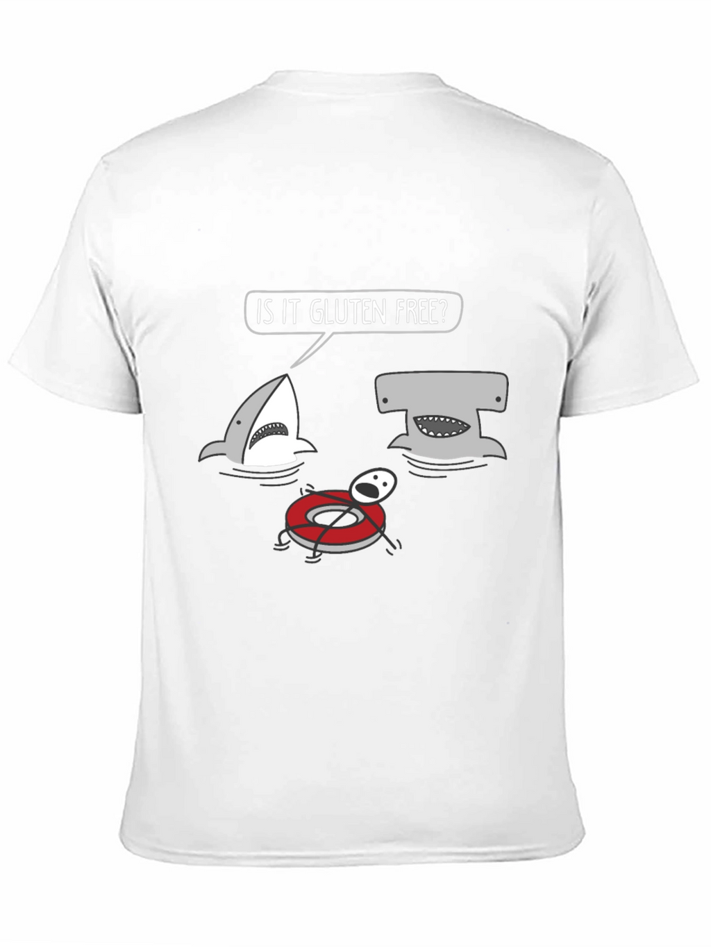 Gluten Free Shark Humor Graphic Tee