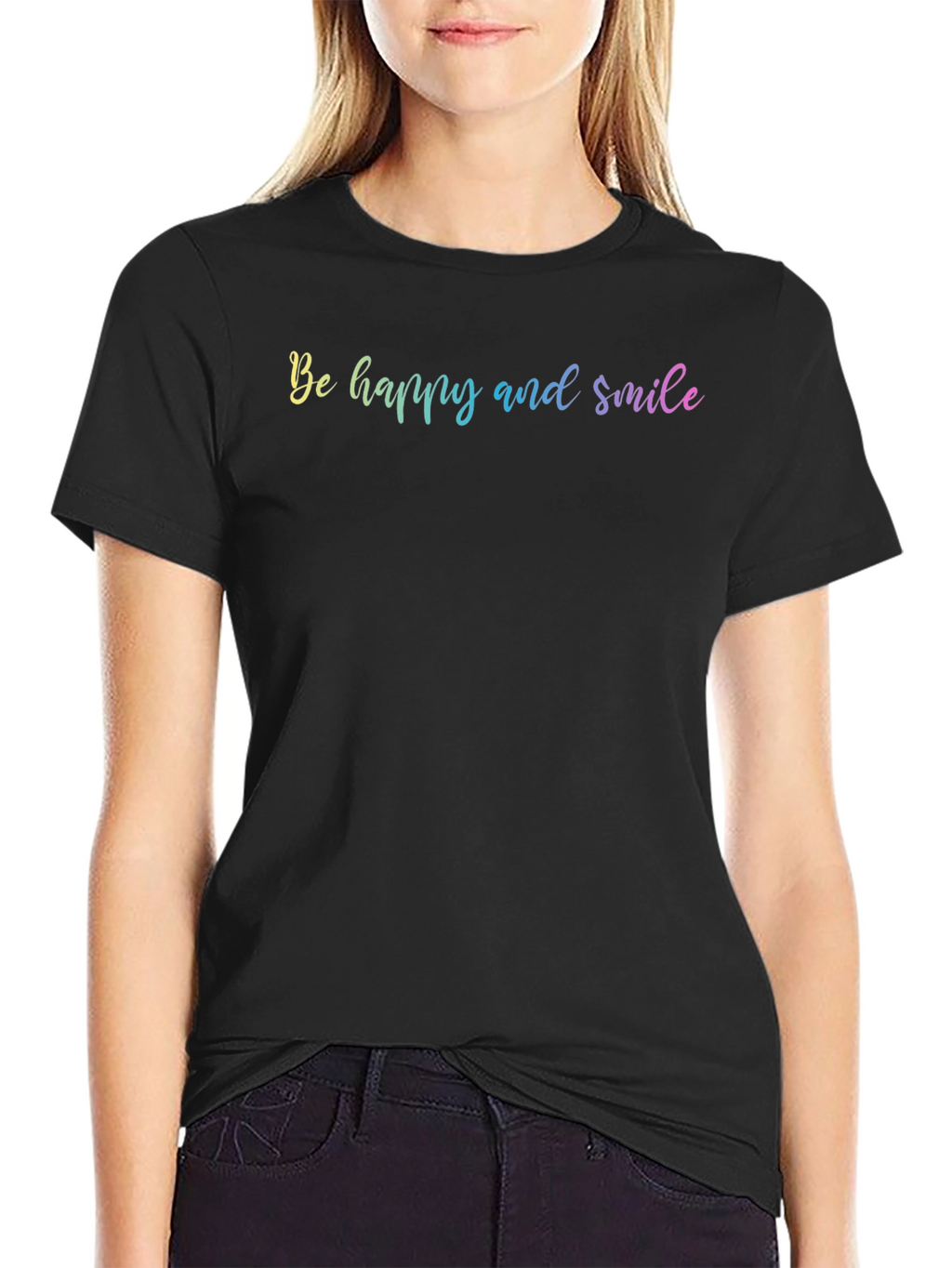 Be Happy and Smile Graphic T-Shirt