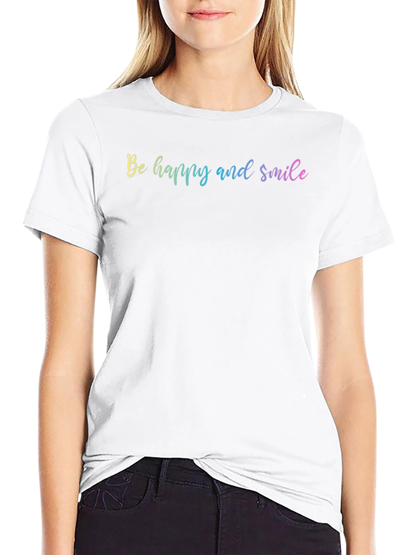 Be Happy and Smile Graphic T-Shirt