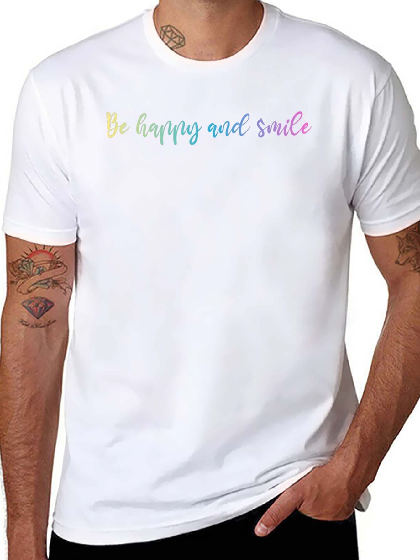Be Happy and Smile Graphic T-Shirt