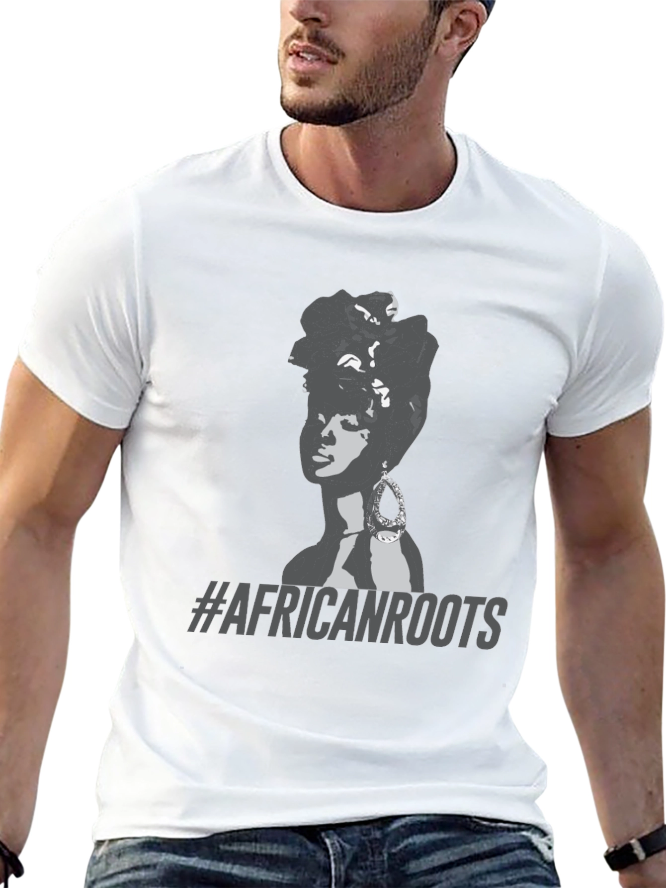 African Roots Graphic T-Shirt - Black