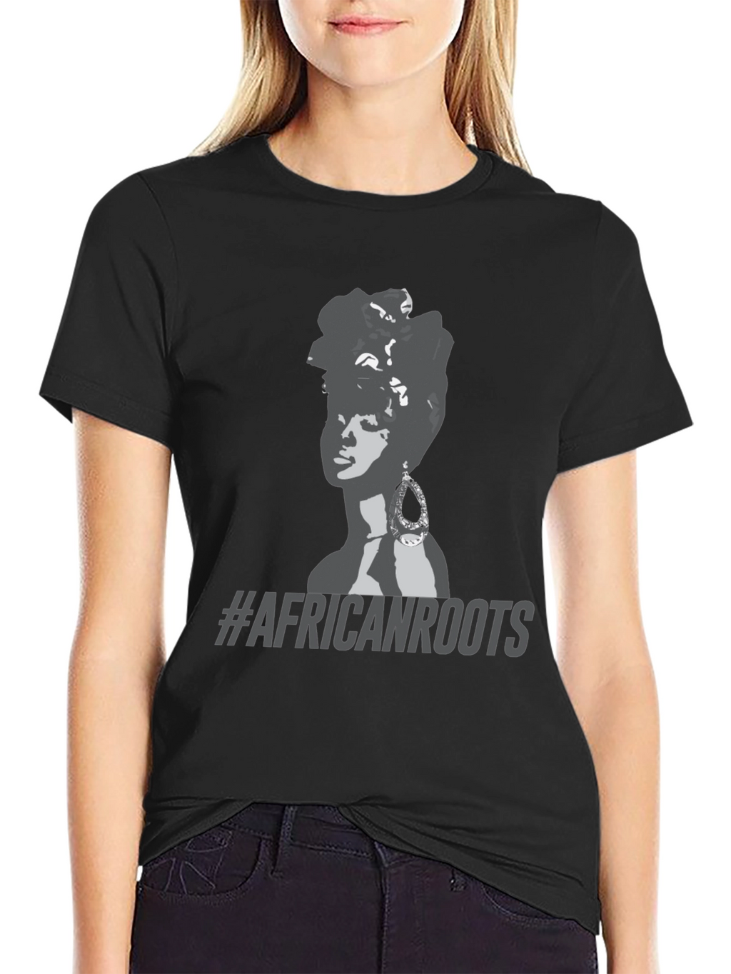 African Roots Graphic T-Shirt - Black