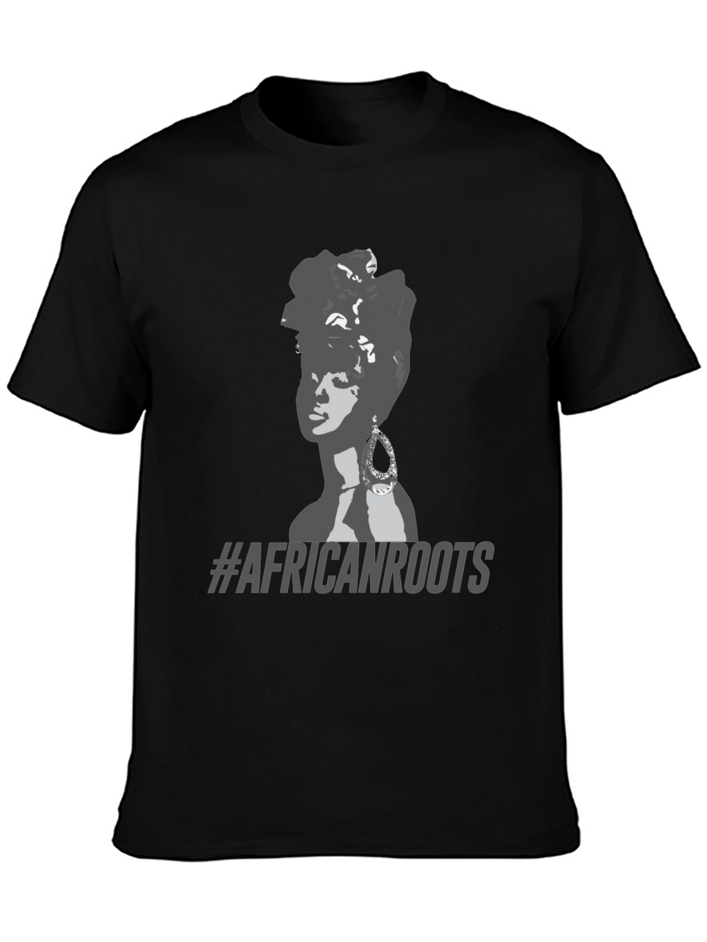 African Roots Graphic T-Shirt - Black