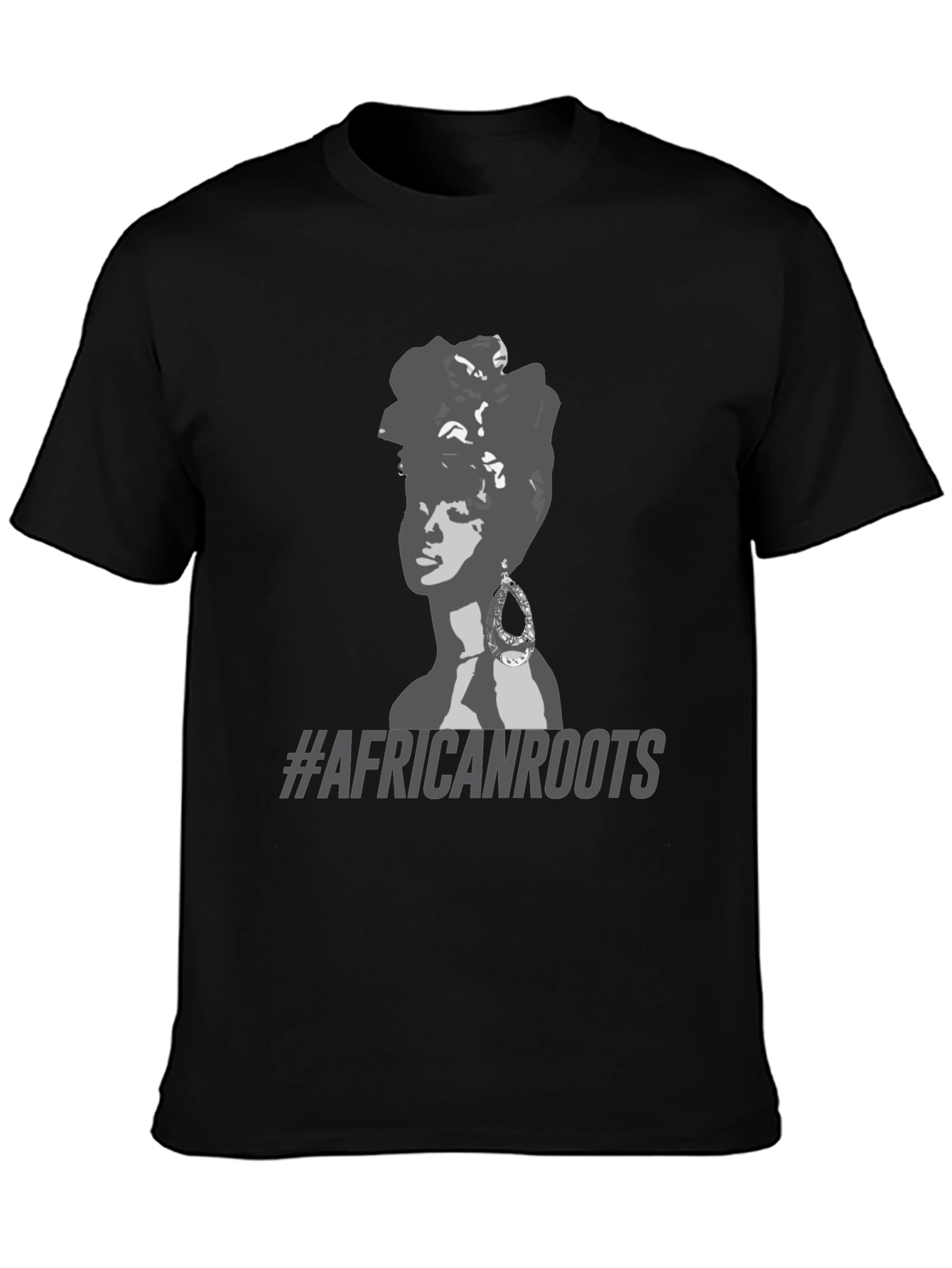 African Roots Graphic T-Shirt - Black