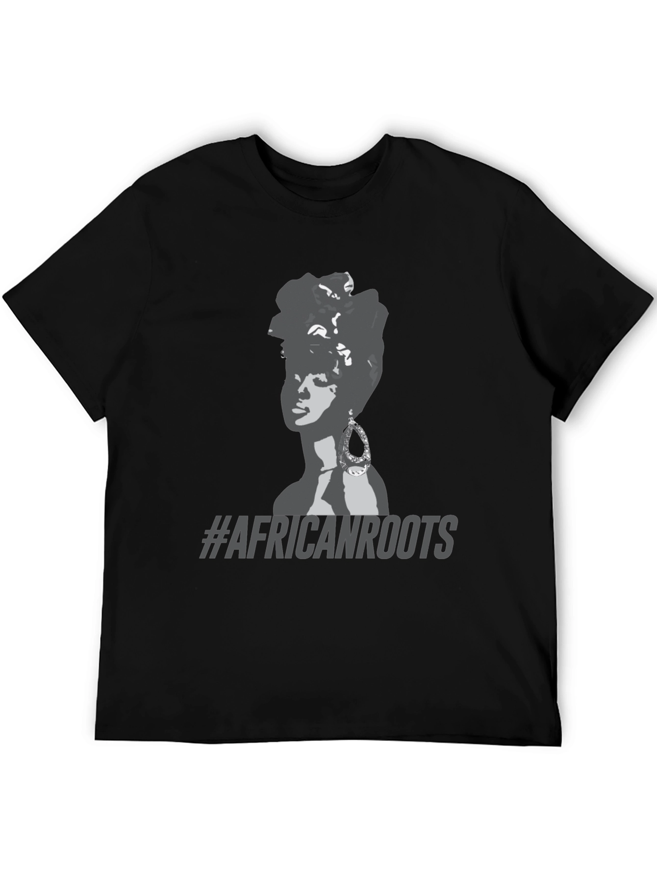 African Roots Graphic T-Shirt - Black