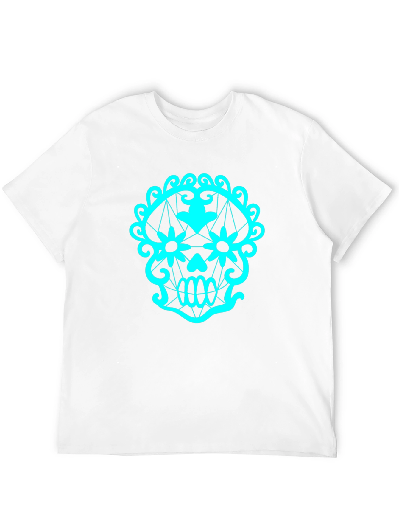 Sugar Skull Graphic Tee - Black Cotton T-Shirt