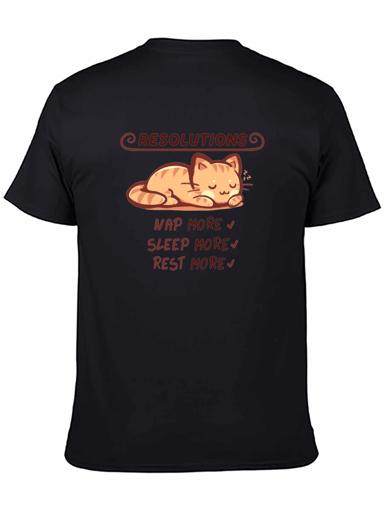 Lazy Cat Resolutions T-Shirt - Nap Sleep Rest More!