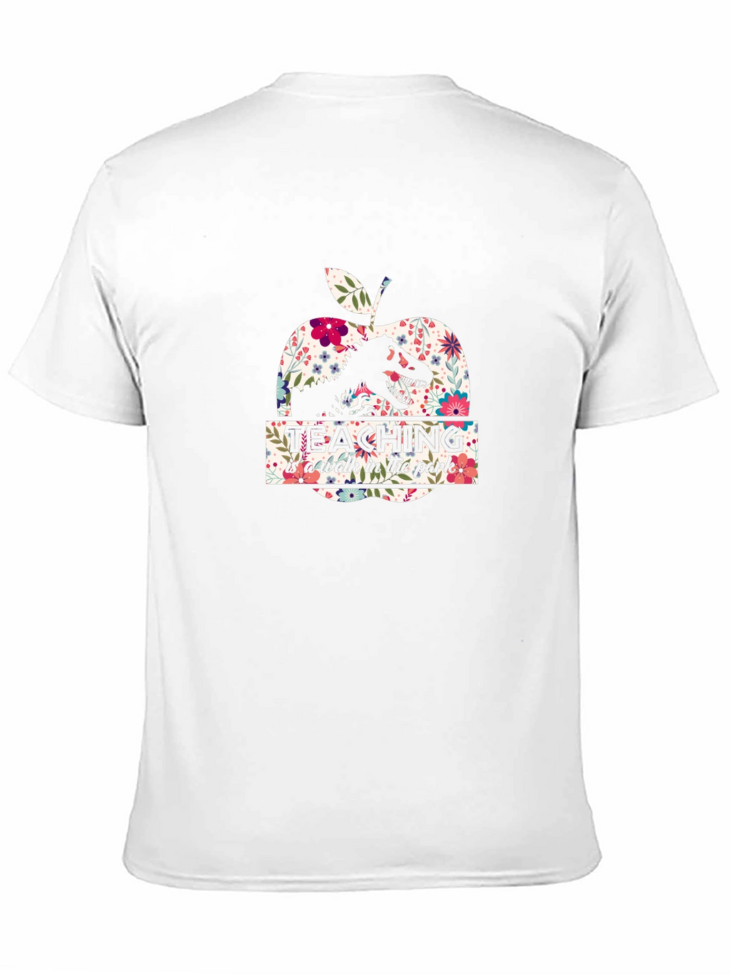 Dinosaur Apple Teacher T-Shirt