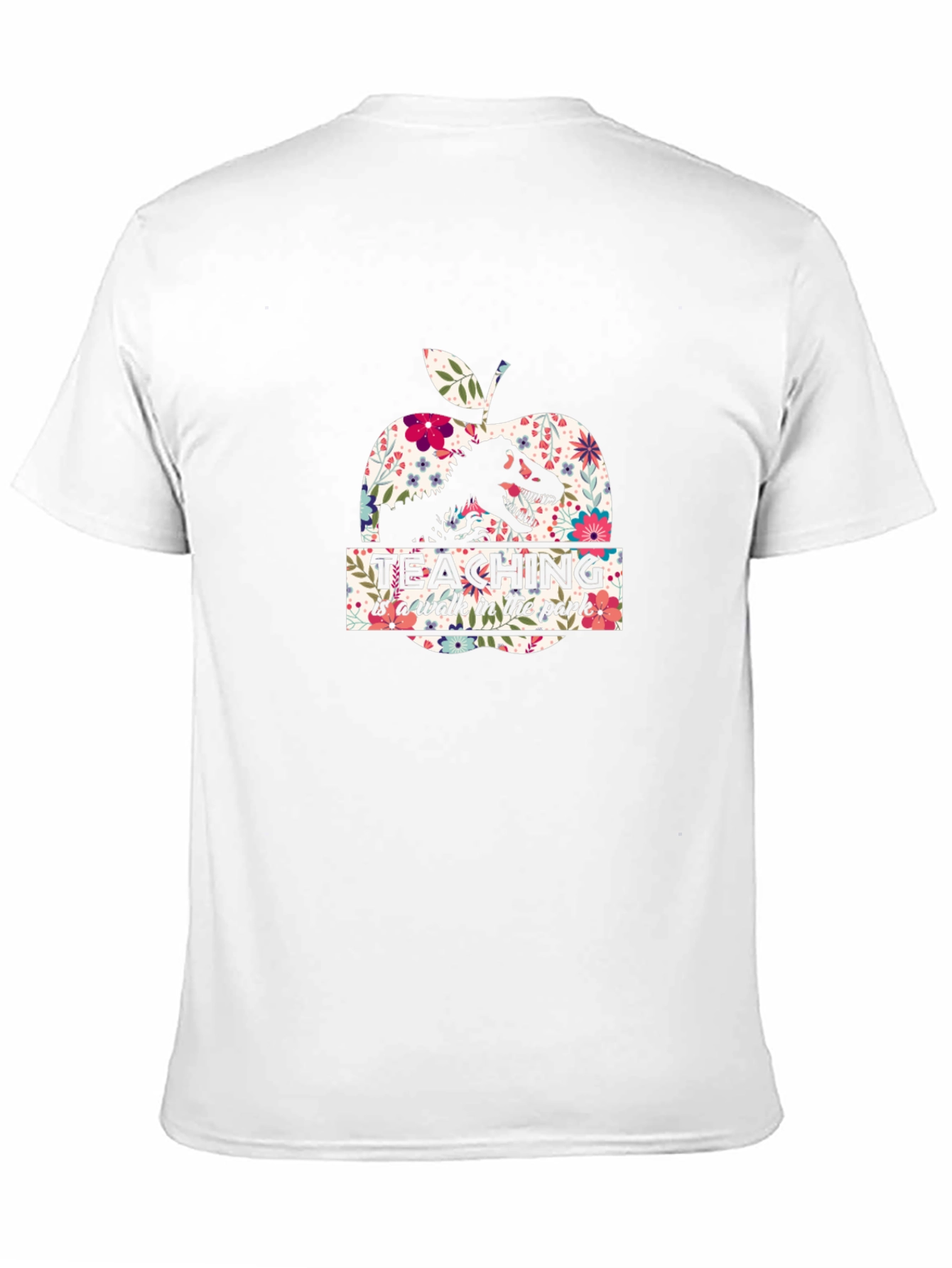 Dinosaur Apple Teacher T-Shirt