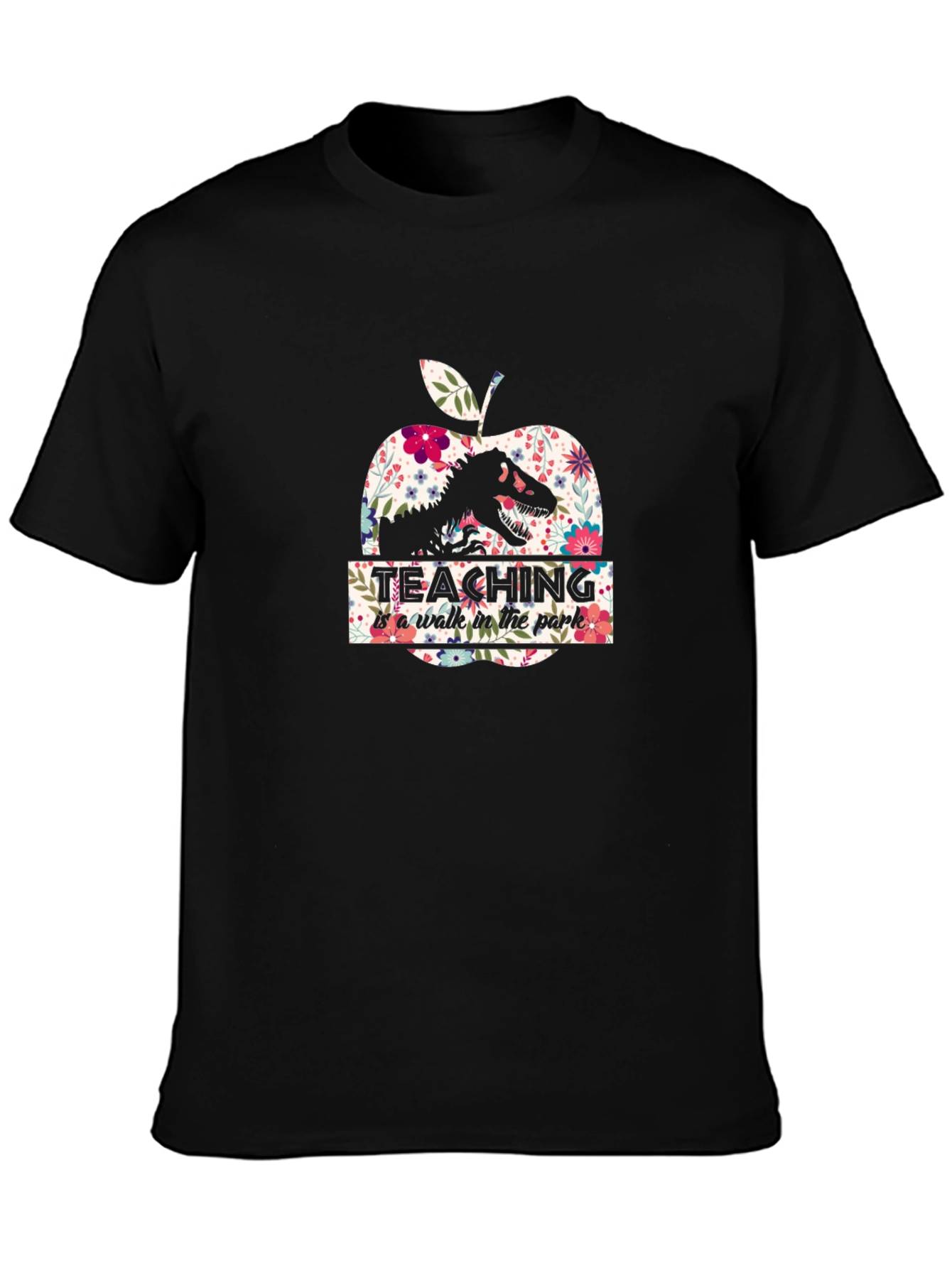 Dinosaur Apple Teacher T-Shirt