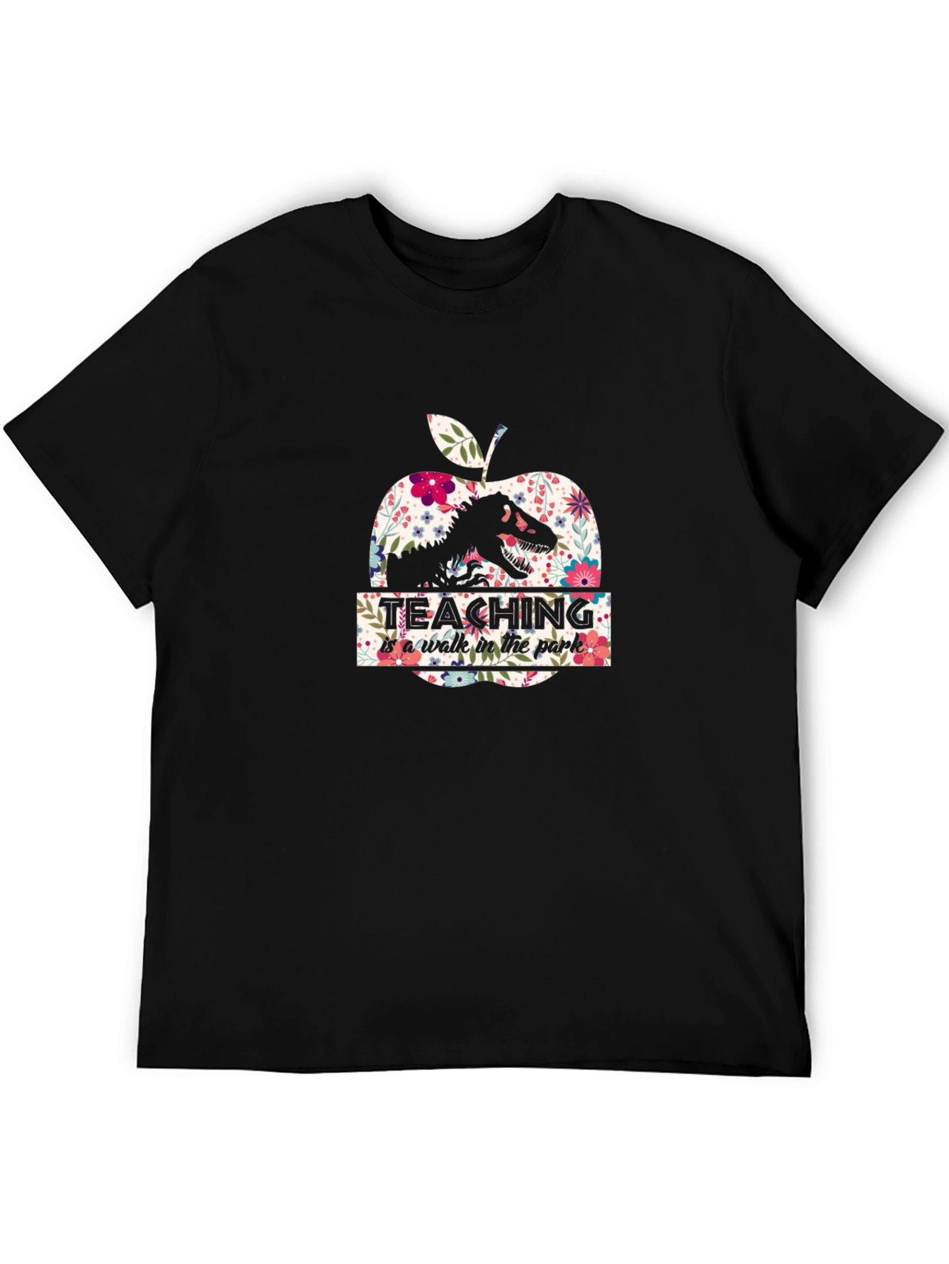 Dinosaur Apple Teacher T-Shirt