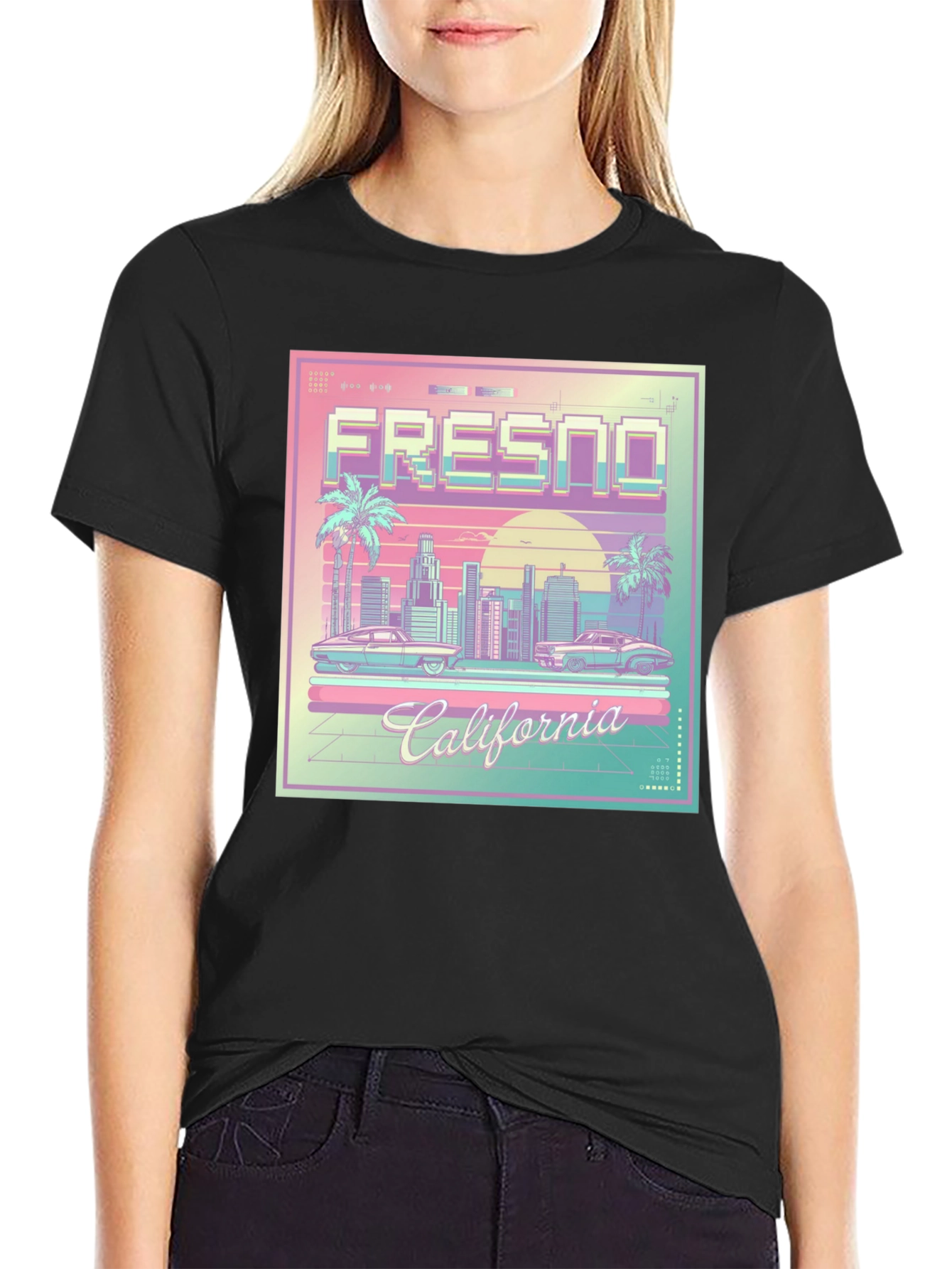 Fresno California Retro Graphic T-Shirt