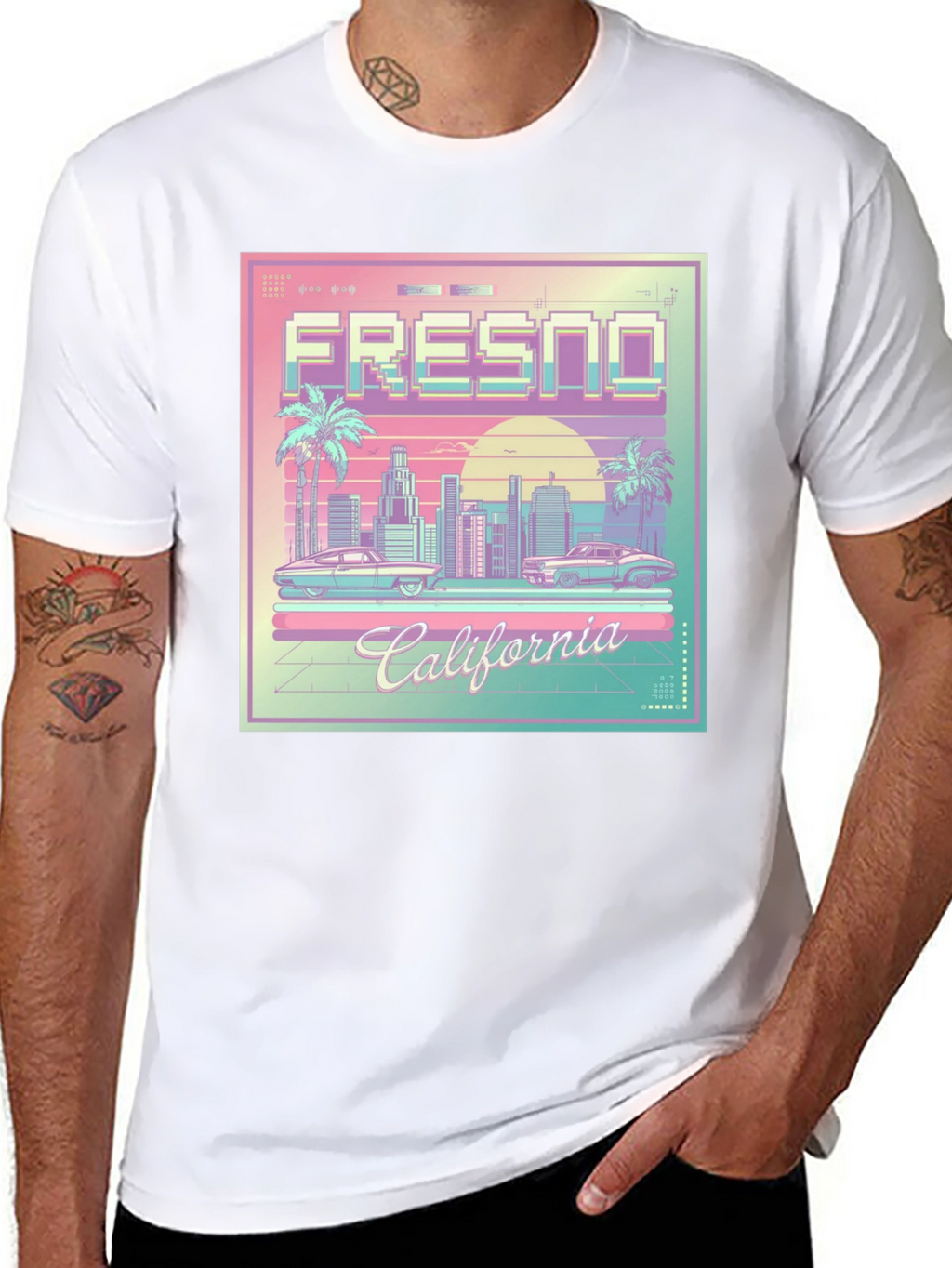 Fresno California Retro Graphic T-Shirt