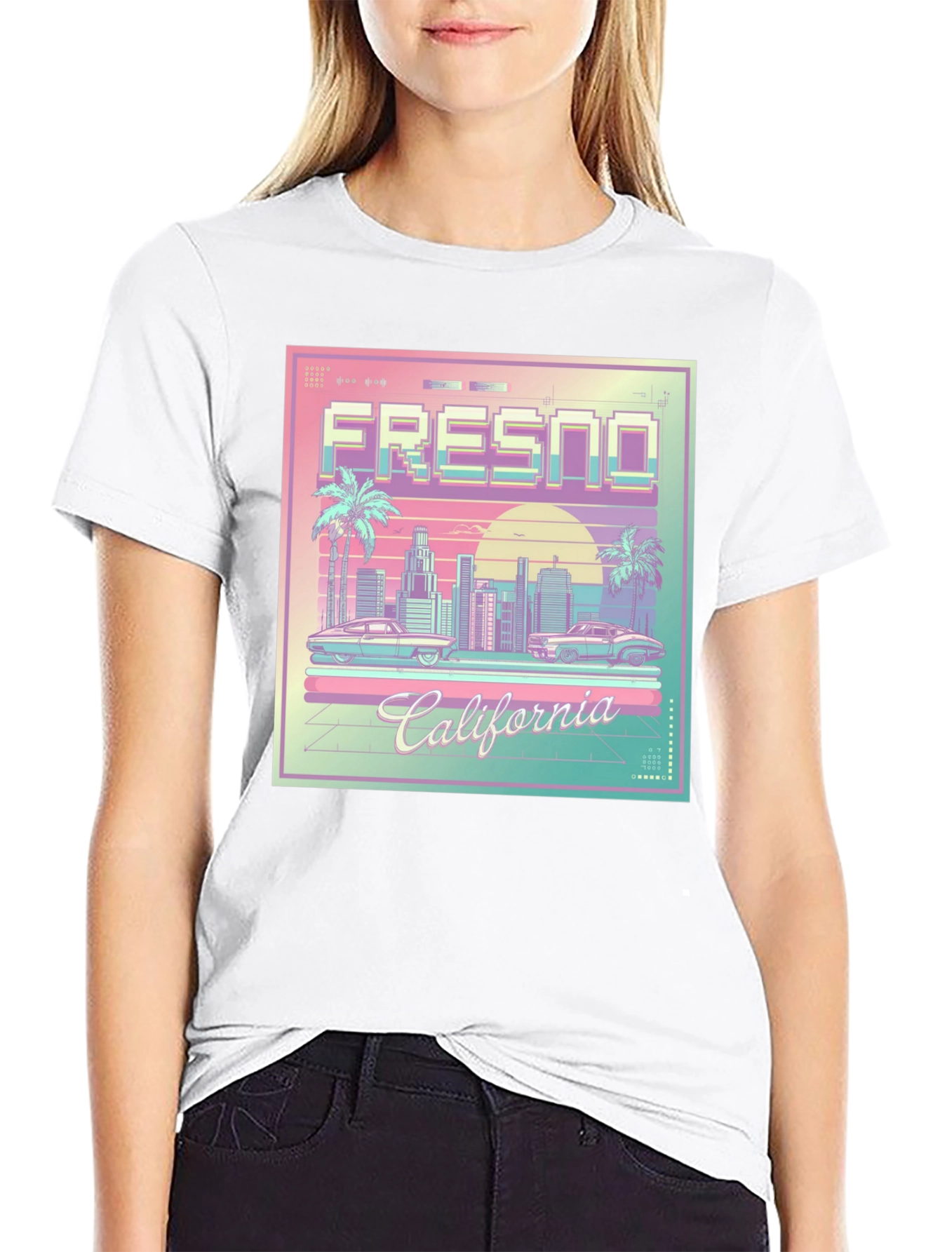 Fresno California Retro Graphic T-Shirt