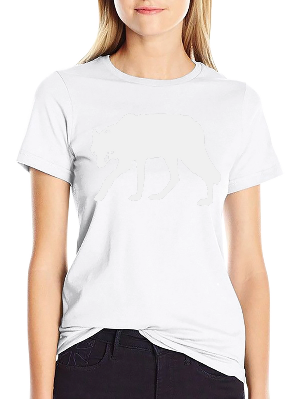 Wolf Silhouette Graphic Tee - Black
