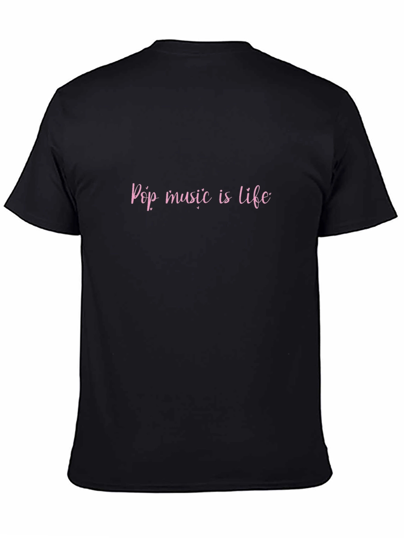 Pop Music is Life Black T-Shirt