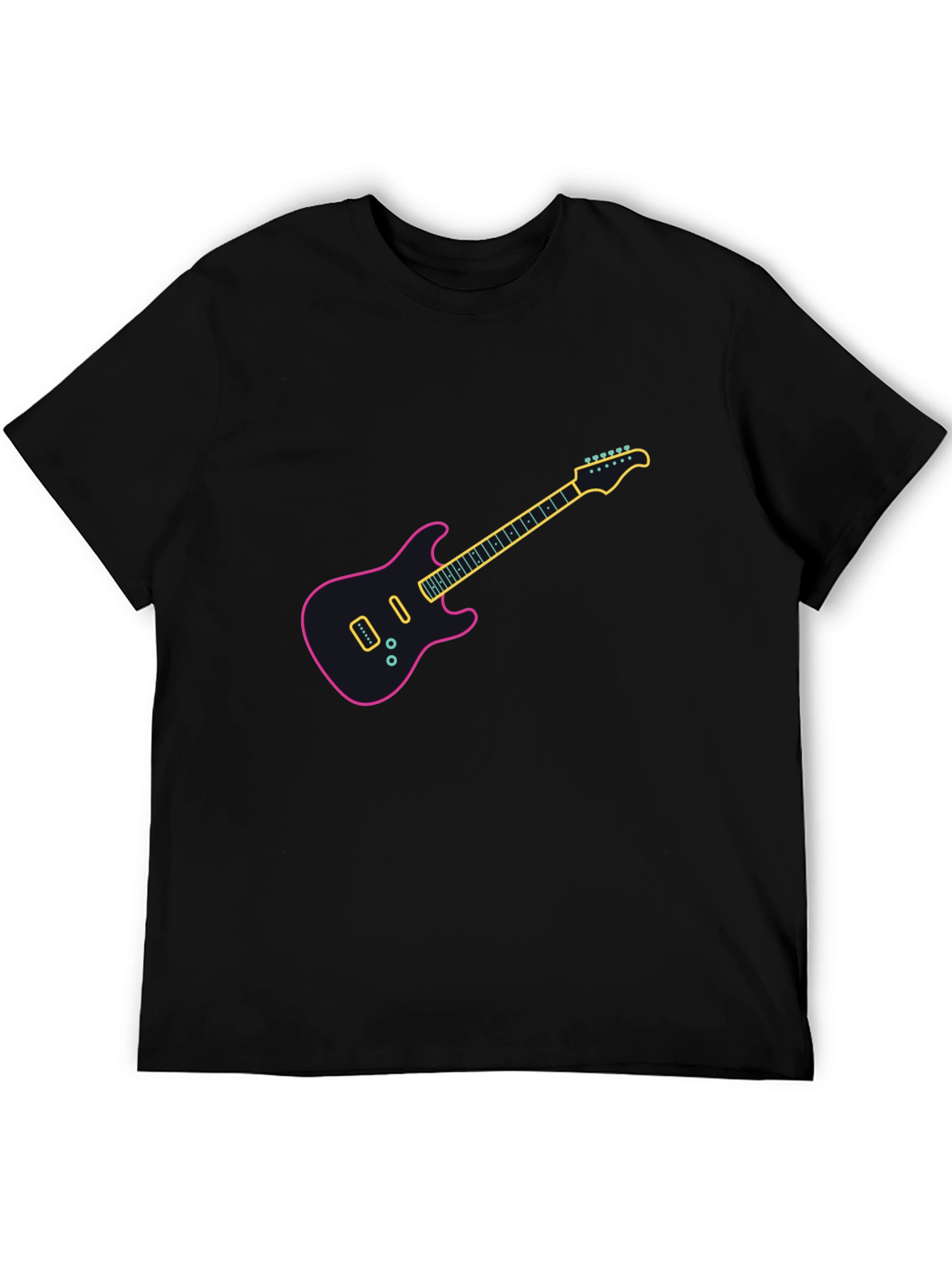 Electric Guitar Graphic T-Shirt - Trendy Music Lover Tee