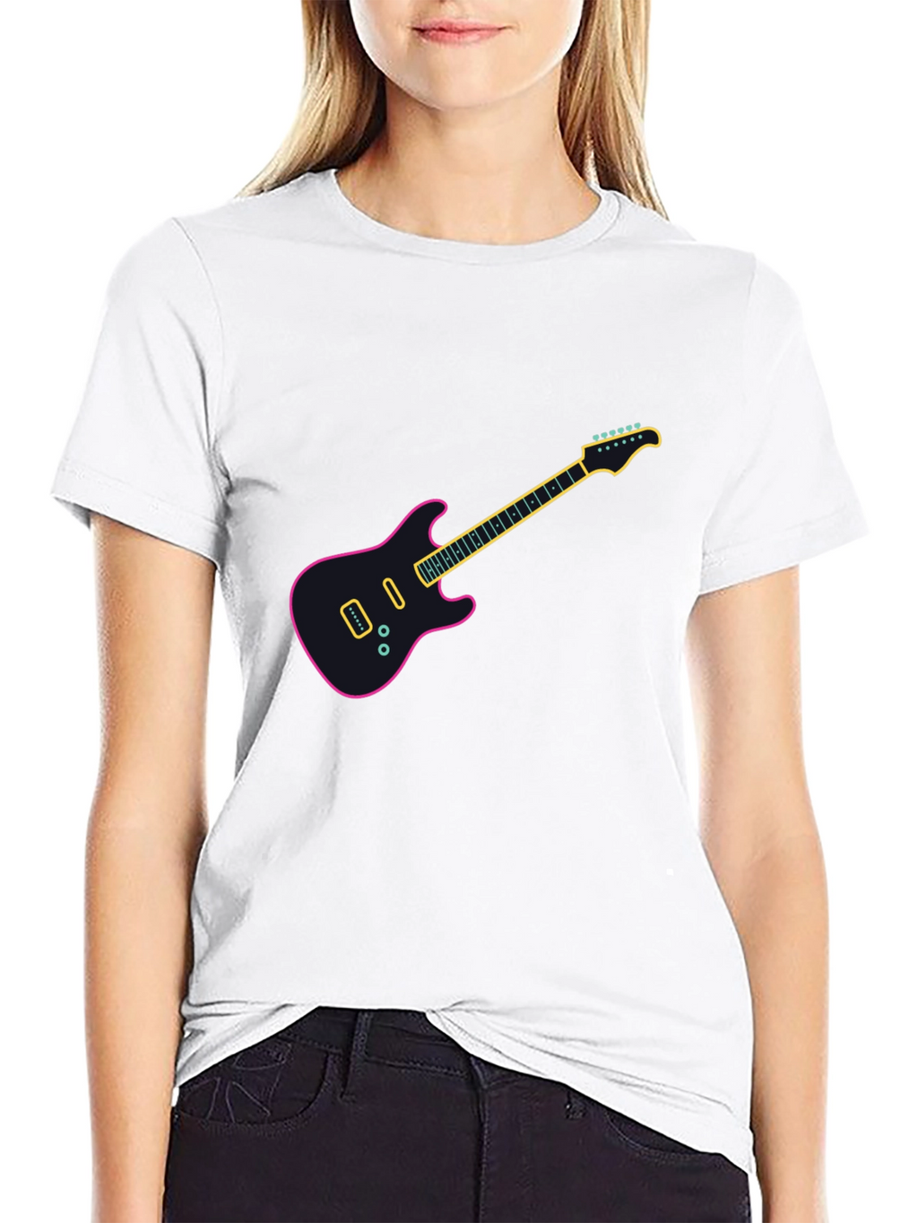 Electric Guitar Graphic T-Shirt - Trendy Music Lover Tee