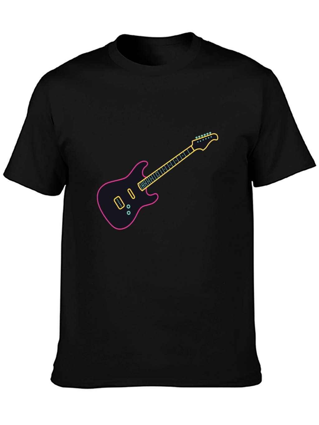 Electric Guitar Graphic T-Shirt - Trendy Music Lover Tee
