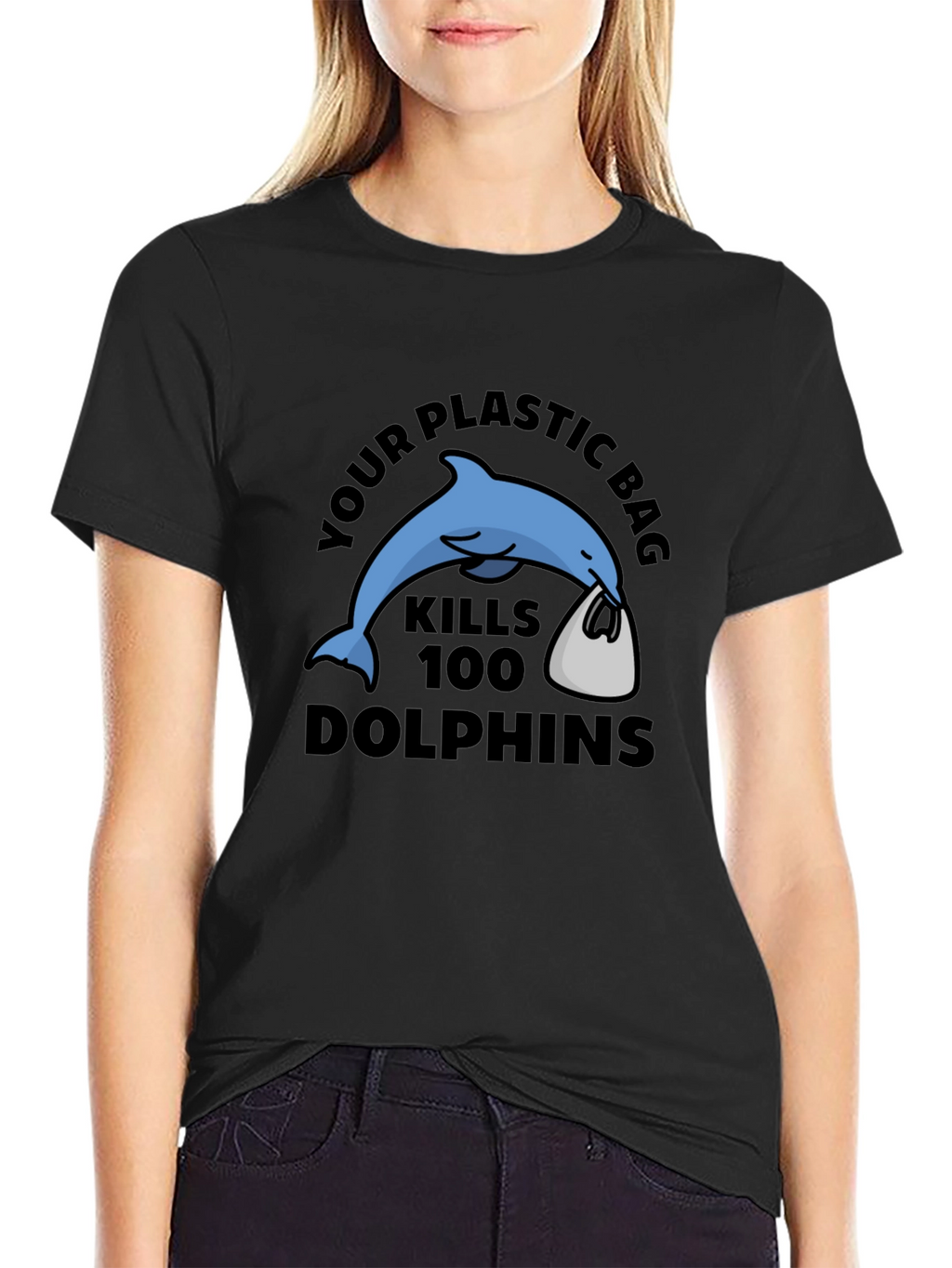 Eco-Friendly Dolphin Graphic T-Shirt
