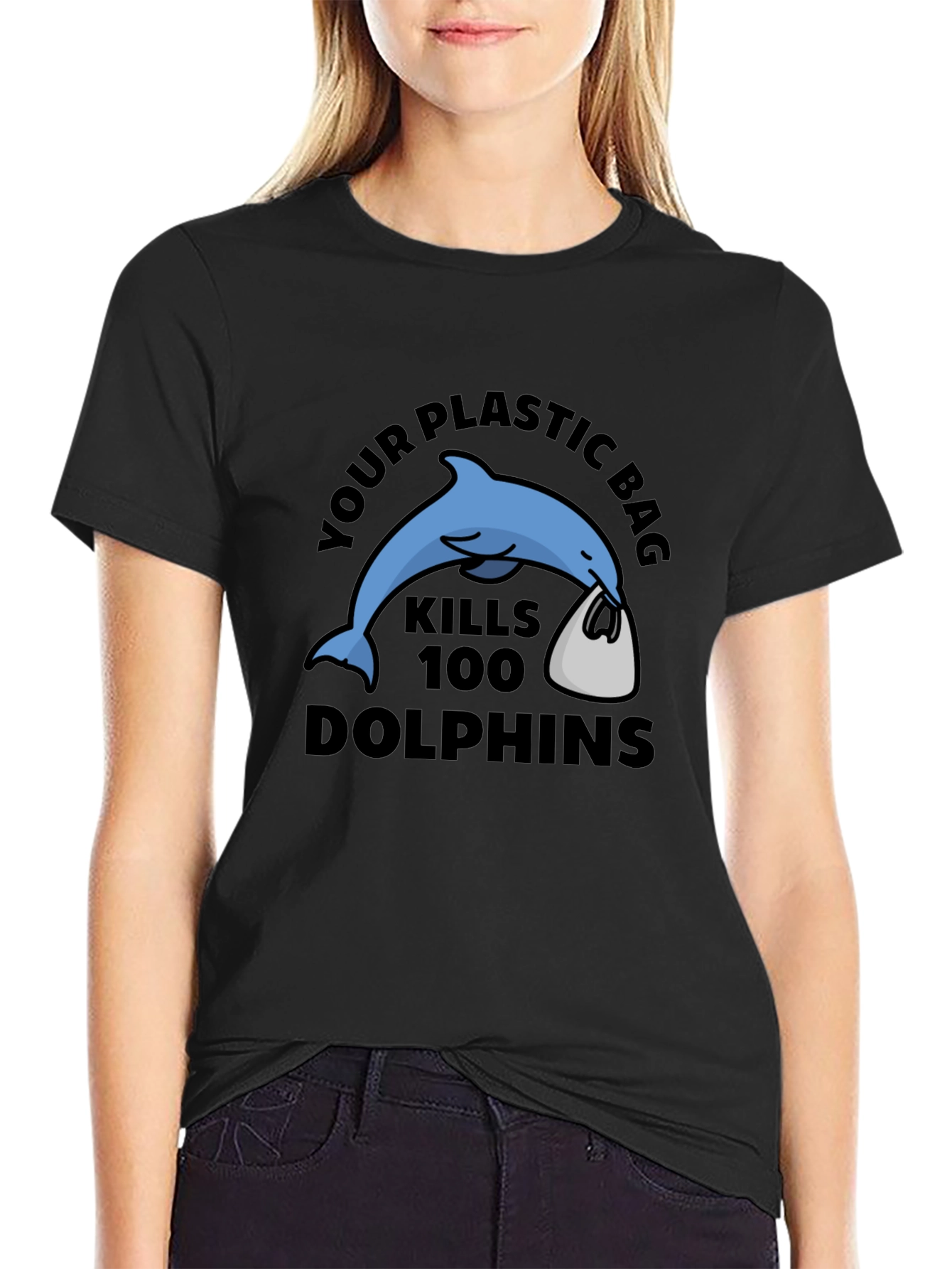 Eco-Friendly Dolphin Graphic T-Shirt