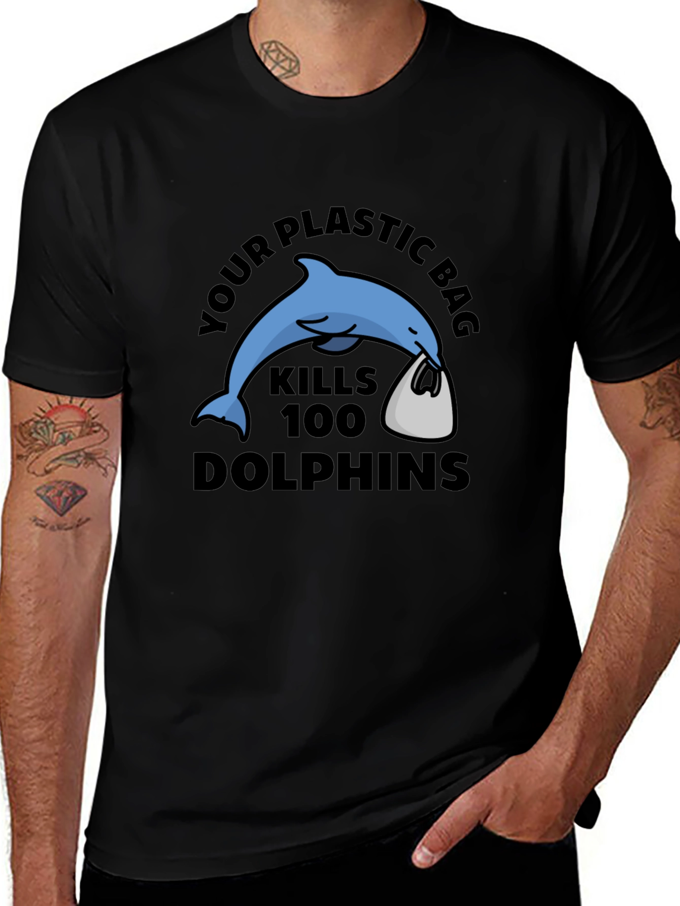 Eco-Friendly Dolphin Graphic T-Shirt