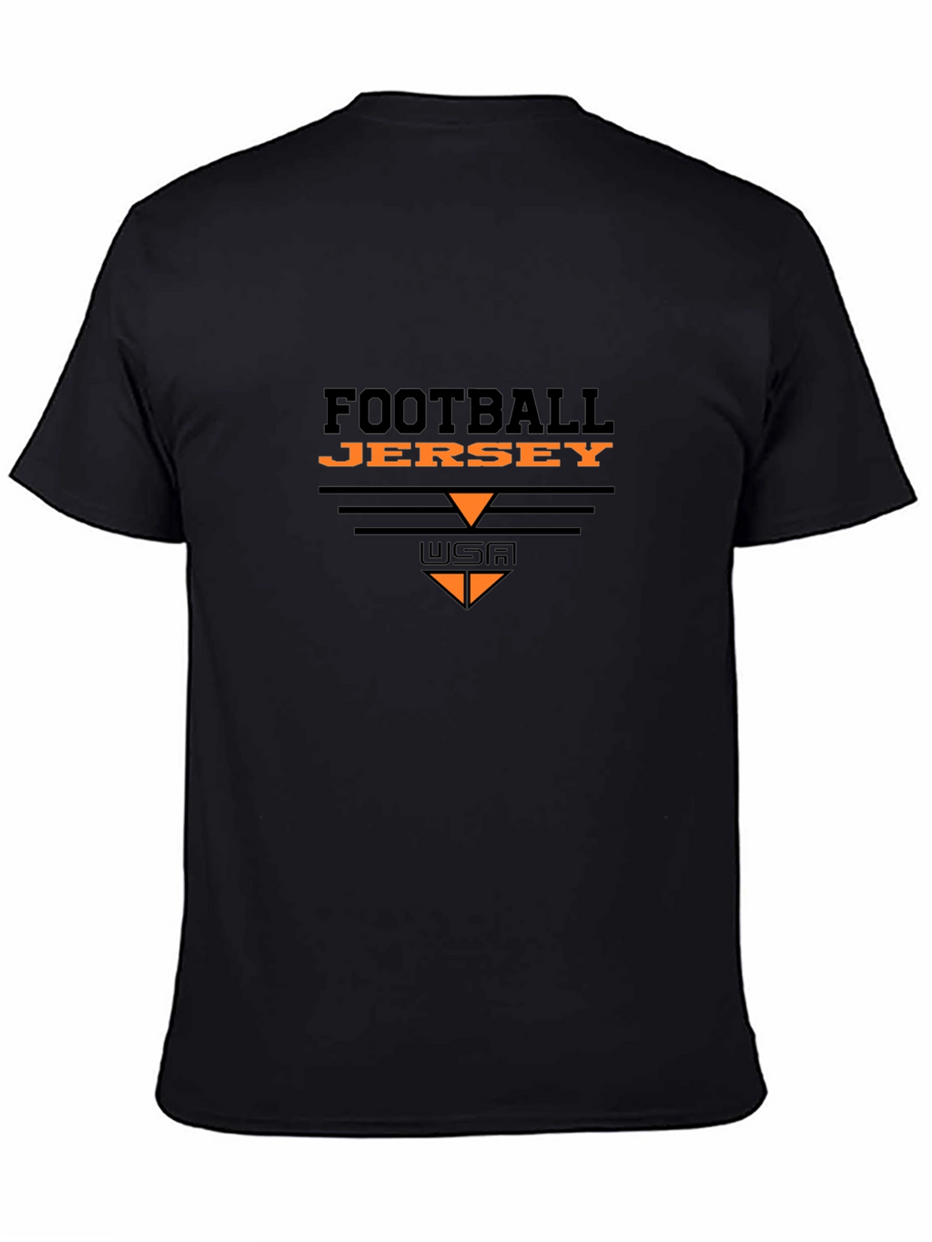 Football Jersey Graphic Tee - Black