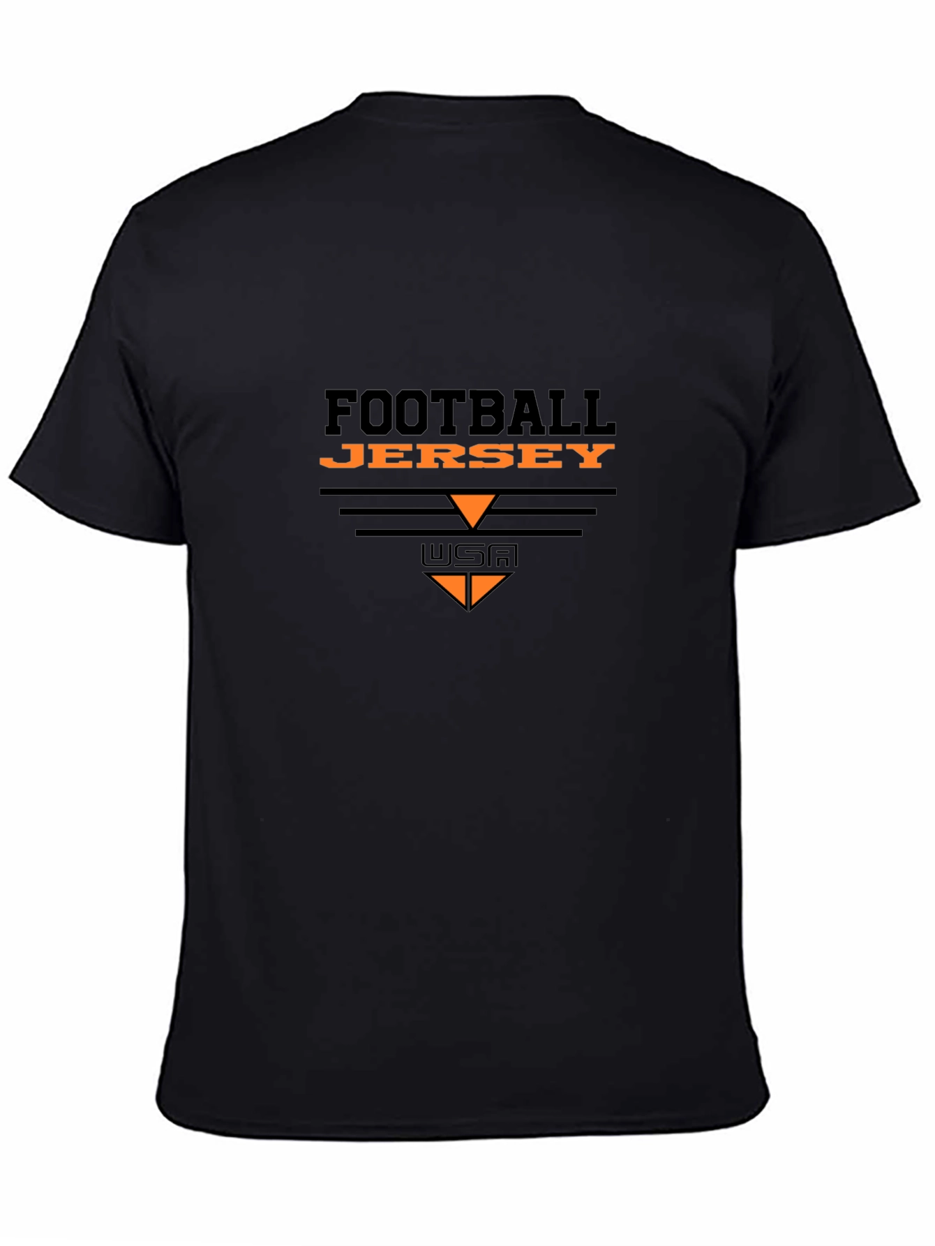 Football Jersey Graphic Tee - Black