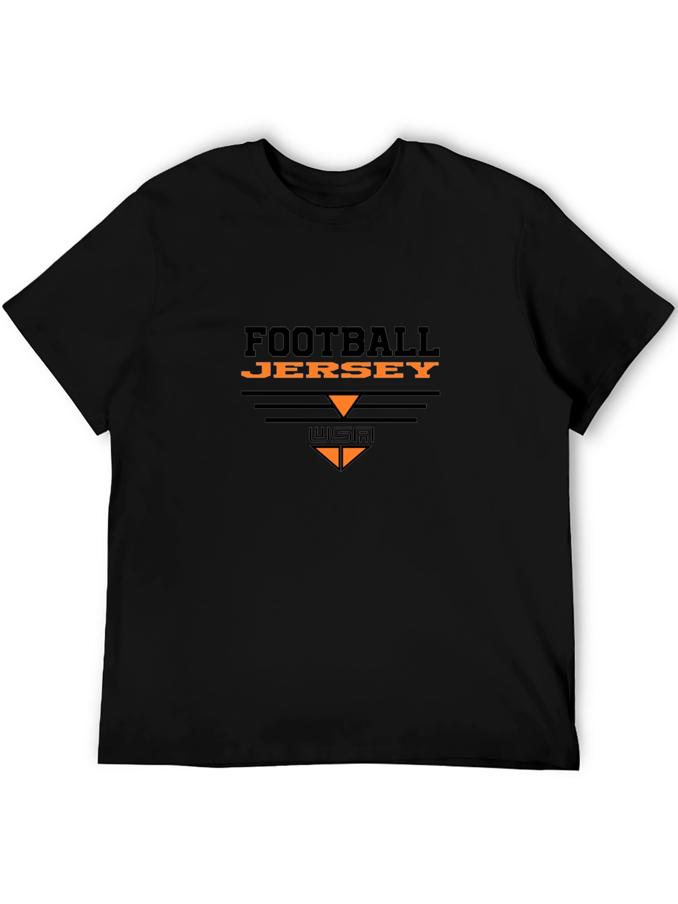 Football Jersey Graphic Tee - Black