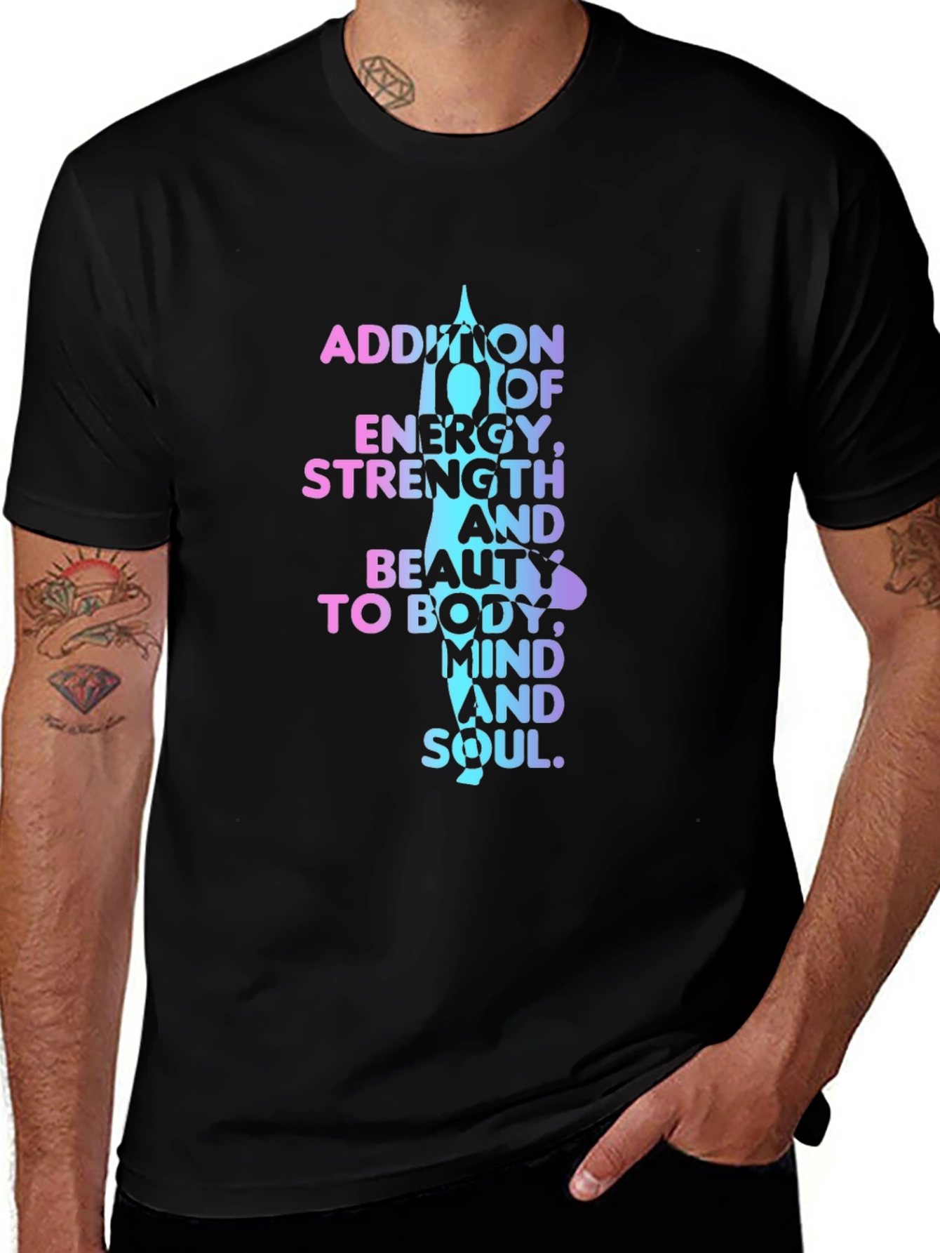 Yoga Meditation T-Shirt: Mind Body and Soul
