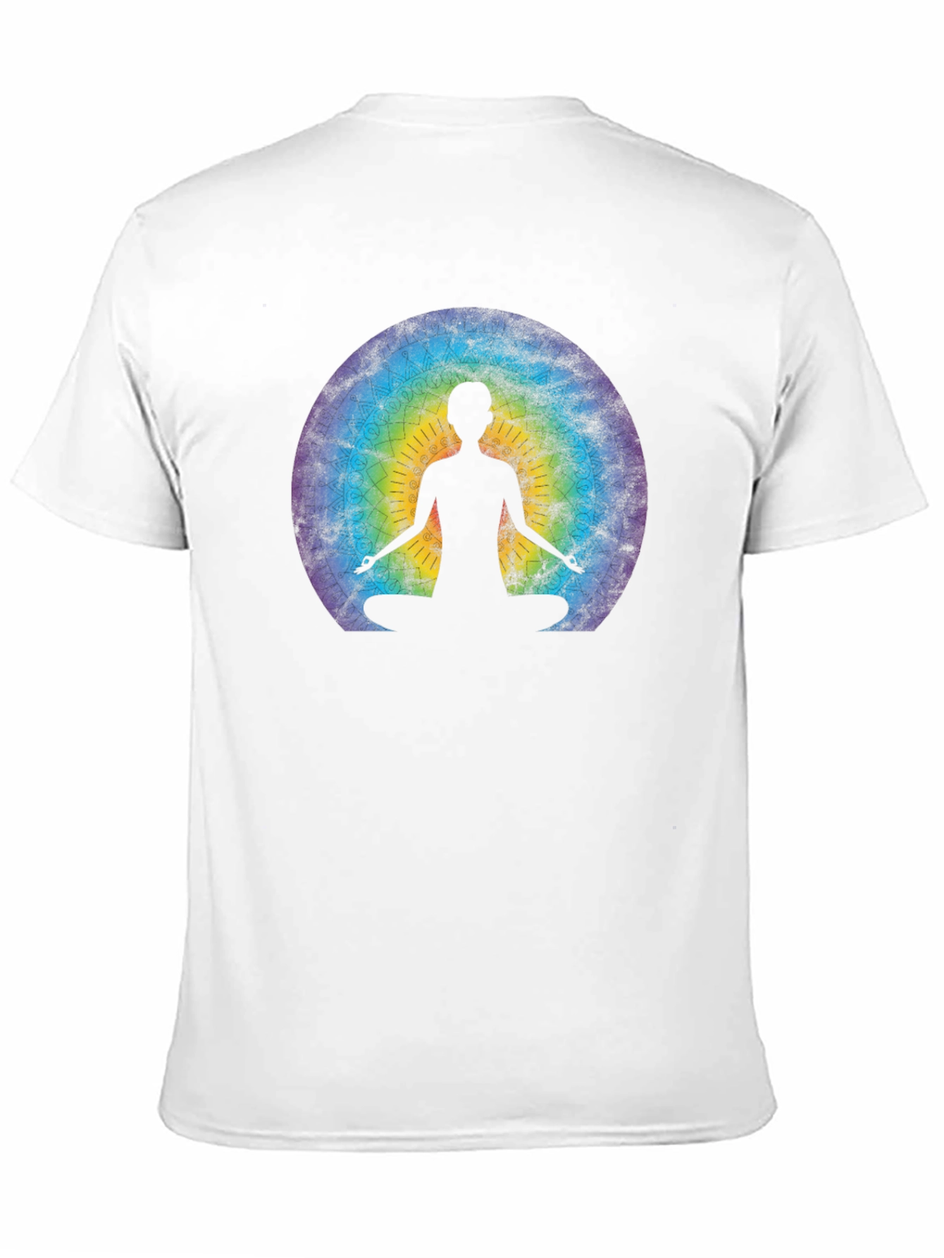 Meditative Mandala Graphic Tee - Black