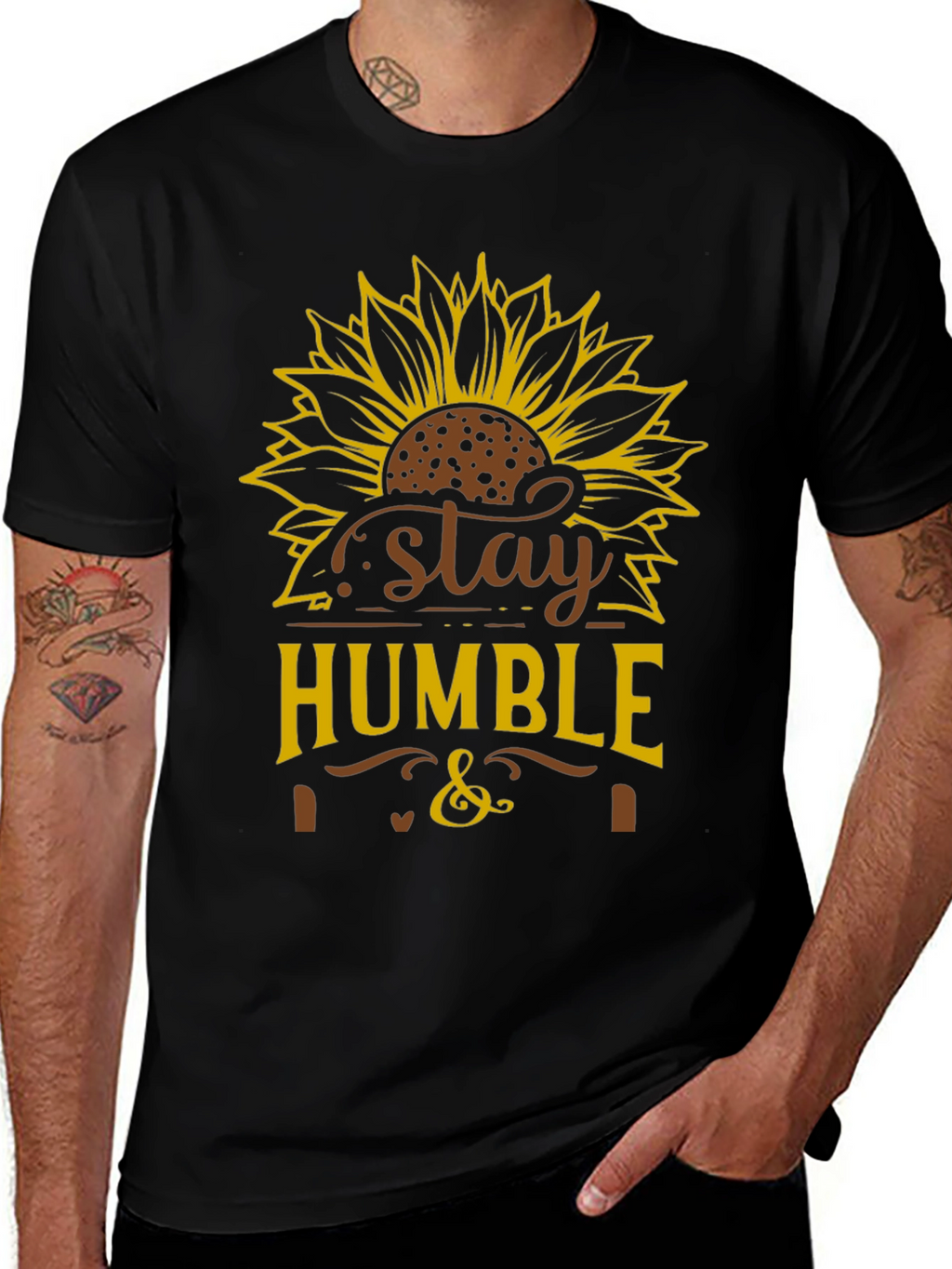Stay Humble Sunflower Graphic T-Shirt