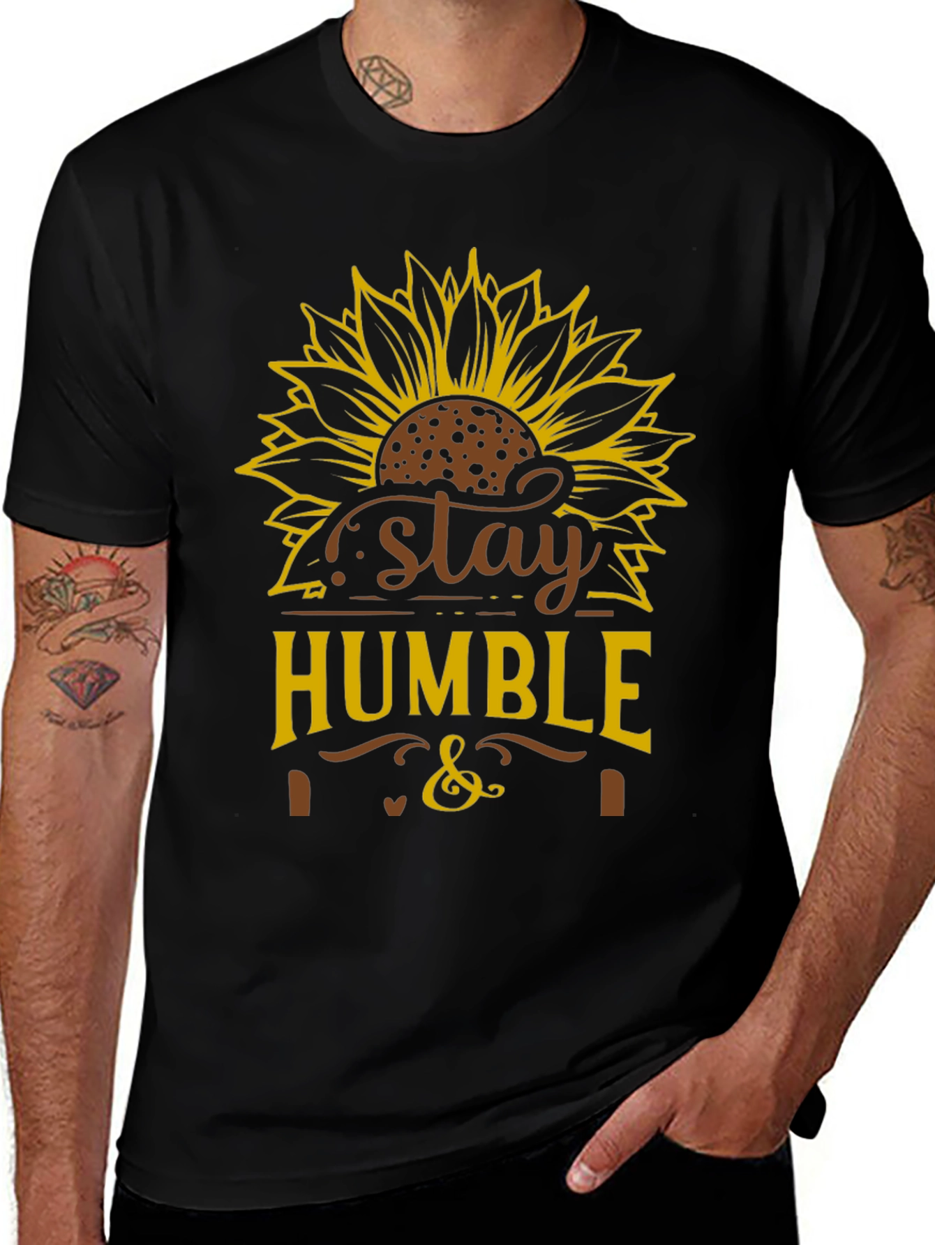 Stay Humble Sunflower Graphic T-Shirt