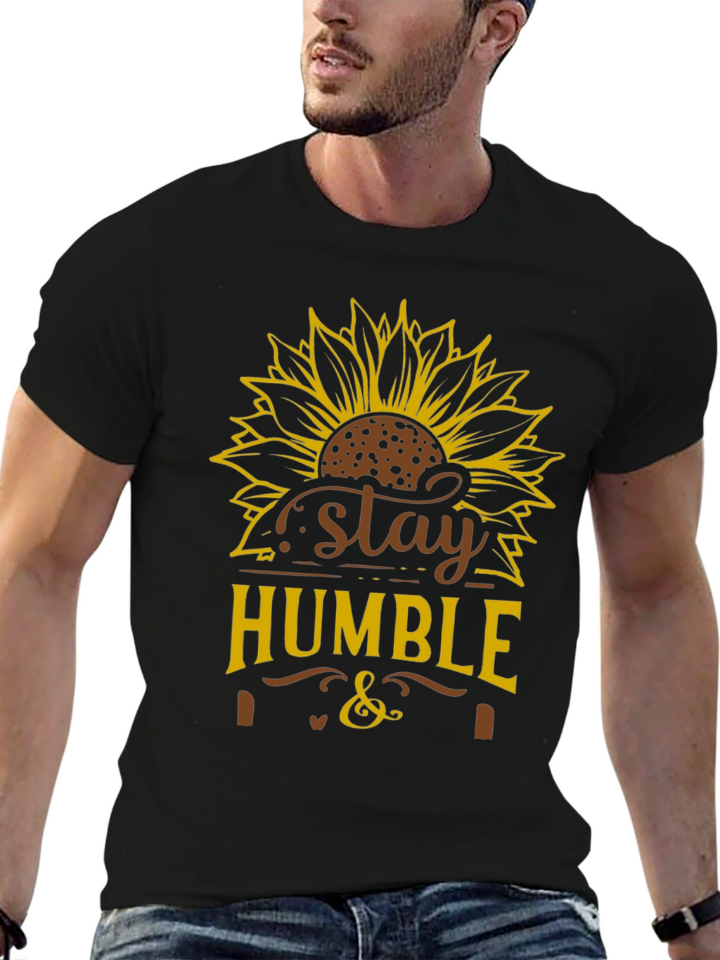 Stay Humble Sunflower Graphic T-Shirt