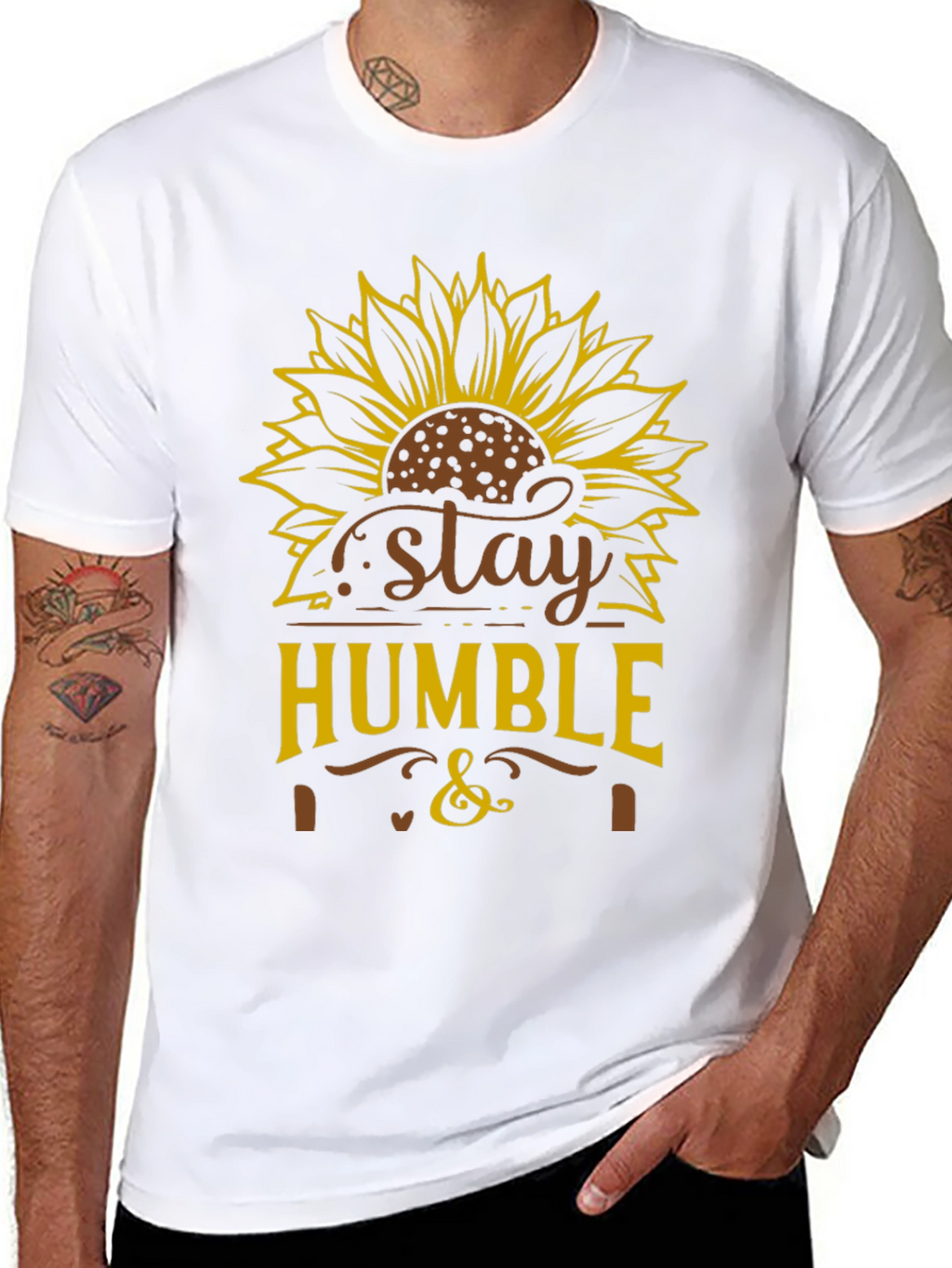 Stay Humble Sunflower Graphic T-Shirt