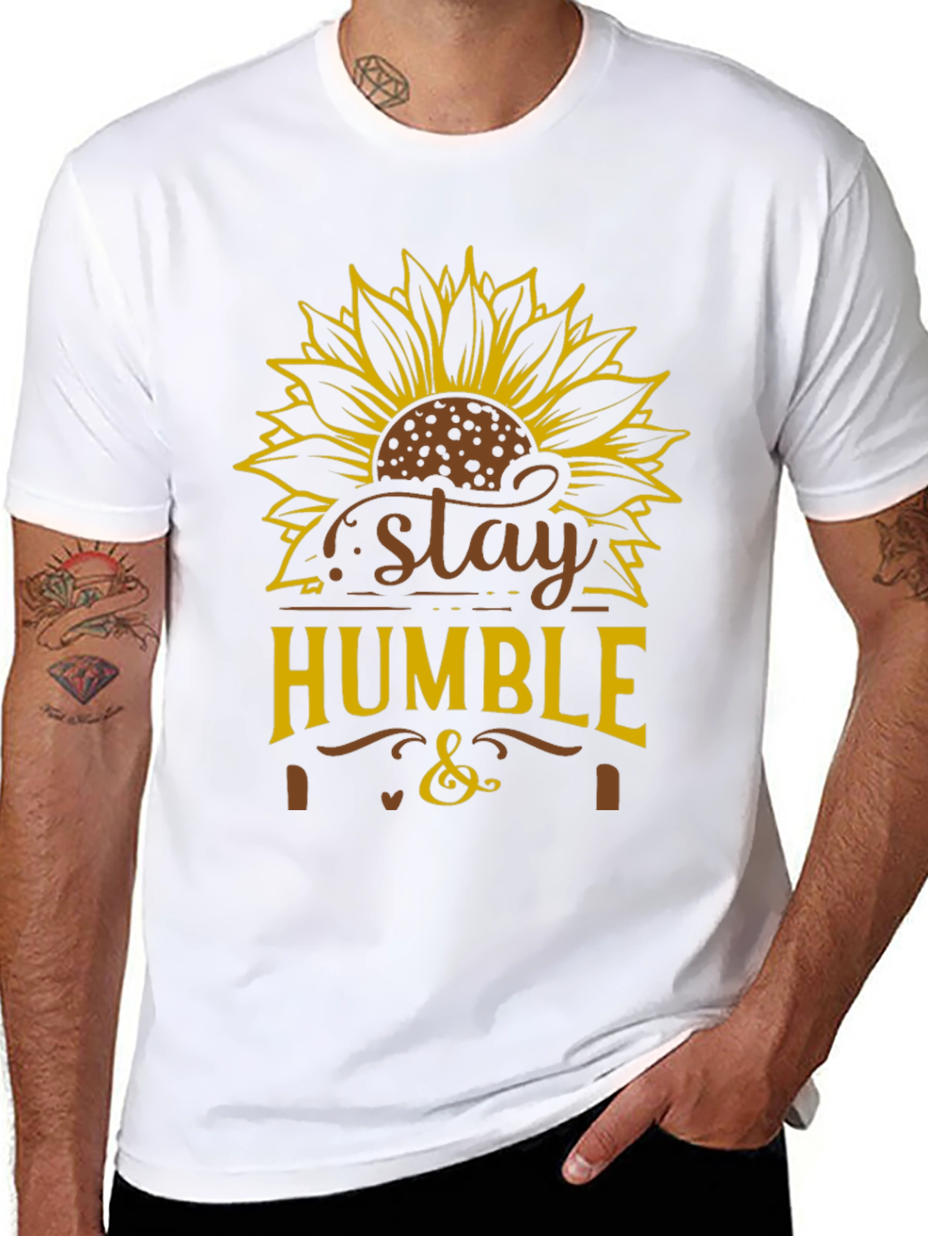 Stay Humble Sunflower Graphic T-Shirt