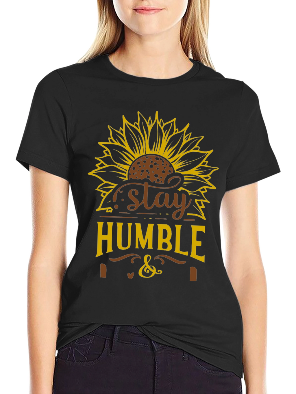 Stay Humble Sunflower Graphic T-Shirt